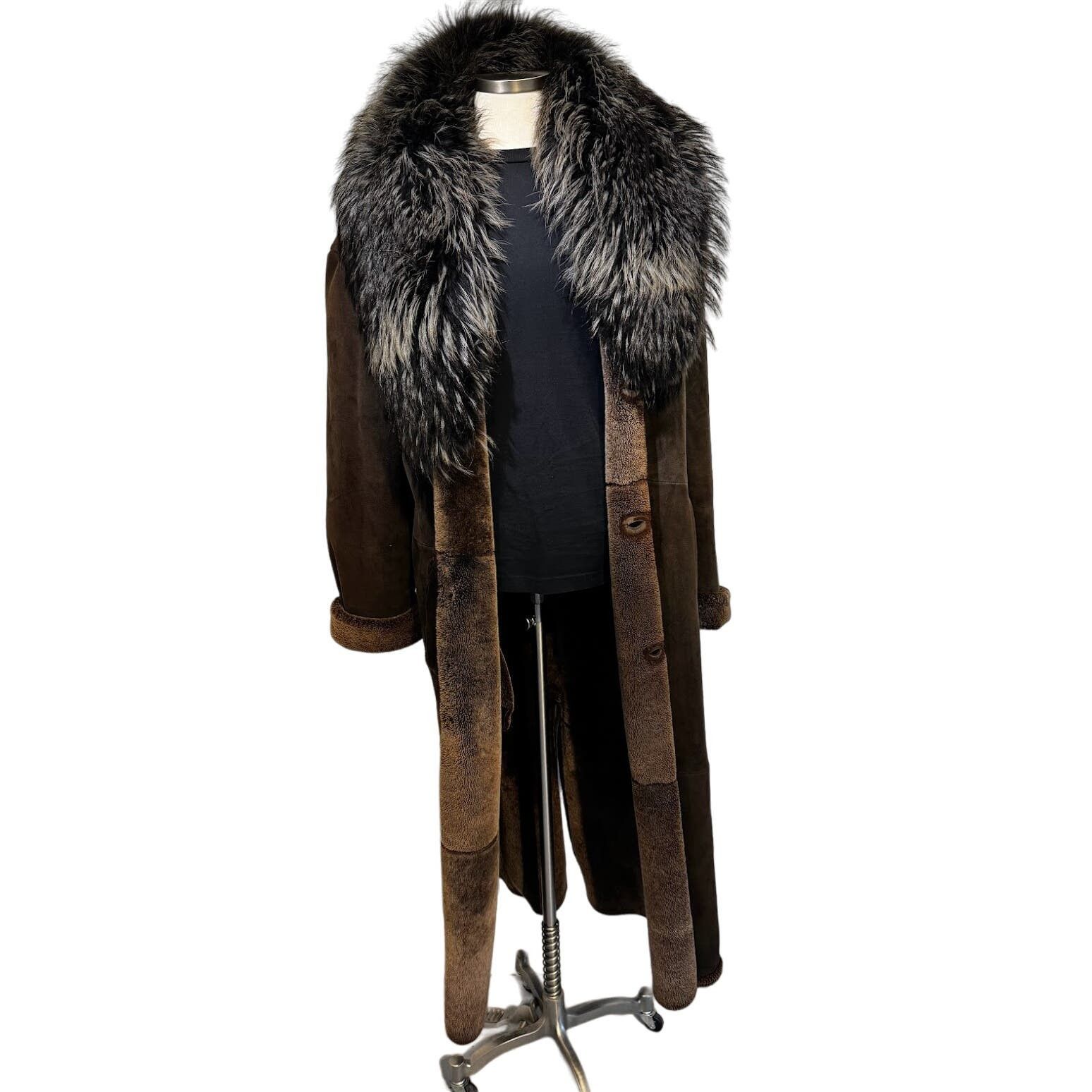 image of Gianni Versace Men's Trench Coat in Brown (Size Medium)
