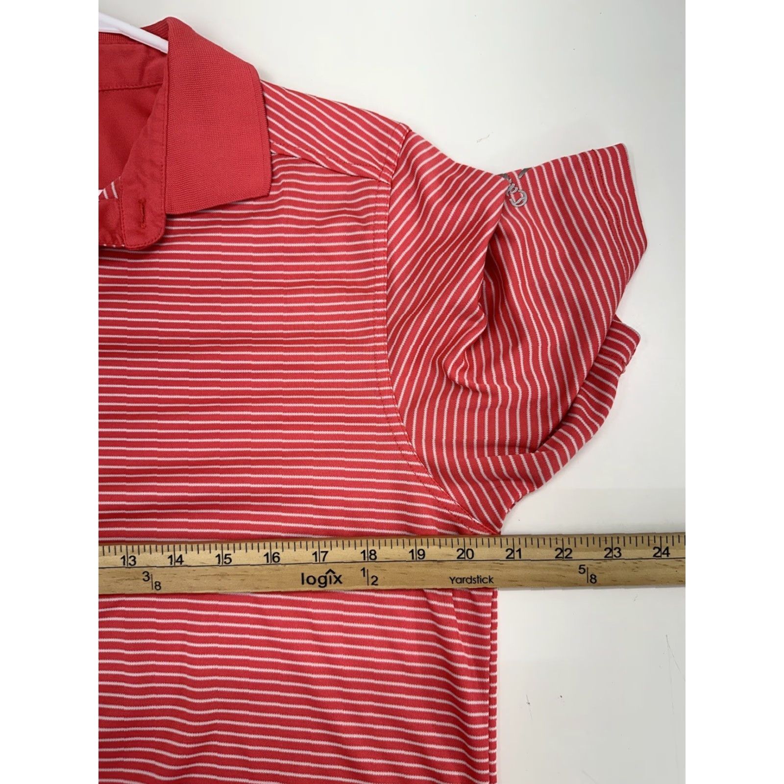 Callaway Callaway Mens Polo Shirt Size Large Orange/Pink Striped Short Sleeve Golf Size US L / EU 52-54 / 3 - 6 Thumbnail