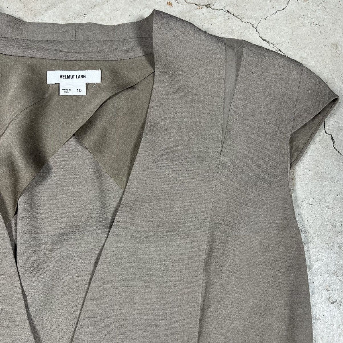 Helmut Lang Helmut Lang Women’s Sleeveless Blazer Size L / US 10 / IT 46 - 2 Thumbnail