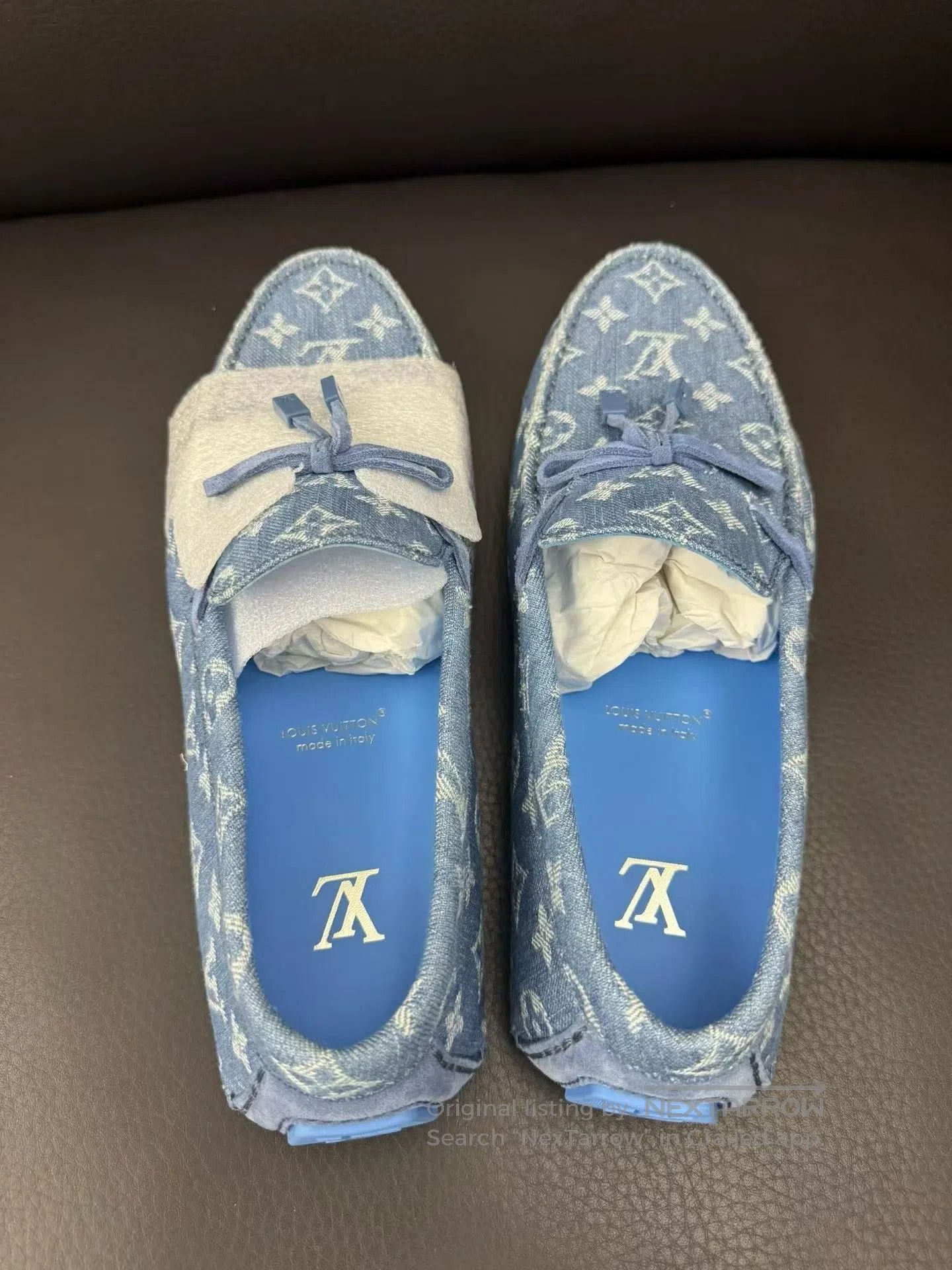Louis Vuitton Louis Vuitton Blue Denim Monogram Driving Moccasins| Size US 10.5 / IT 40.5 - 1 Thumbnail
