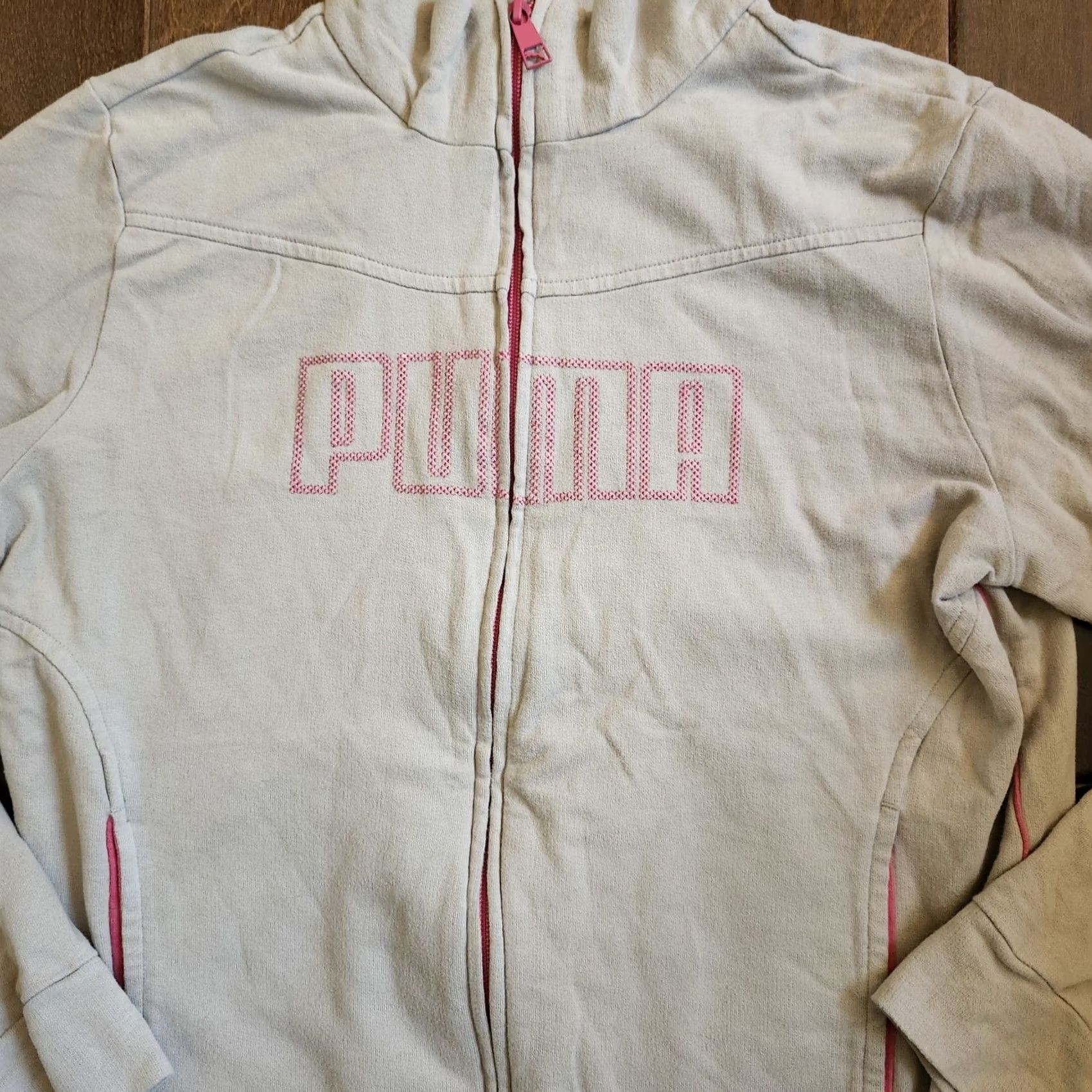 Puma PUMA Logo Full Zip Jacket - Juniors XL - Multicolor - Cotton Blend - Long Sleeve - Casual Sports Theme Womens/Juniors? Size XL / US 12-14 / IT 48-50 - 4 Thumbnail