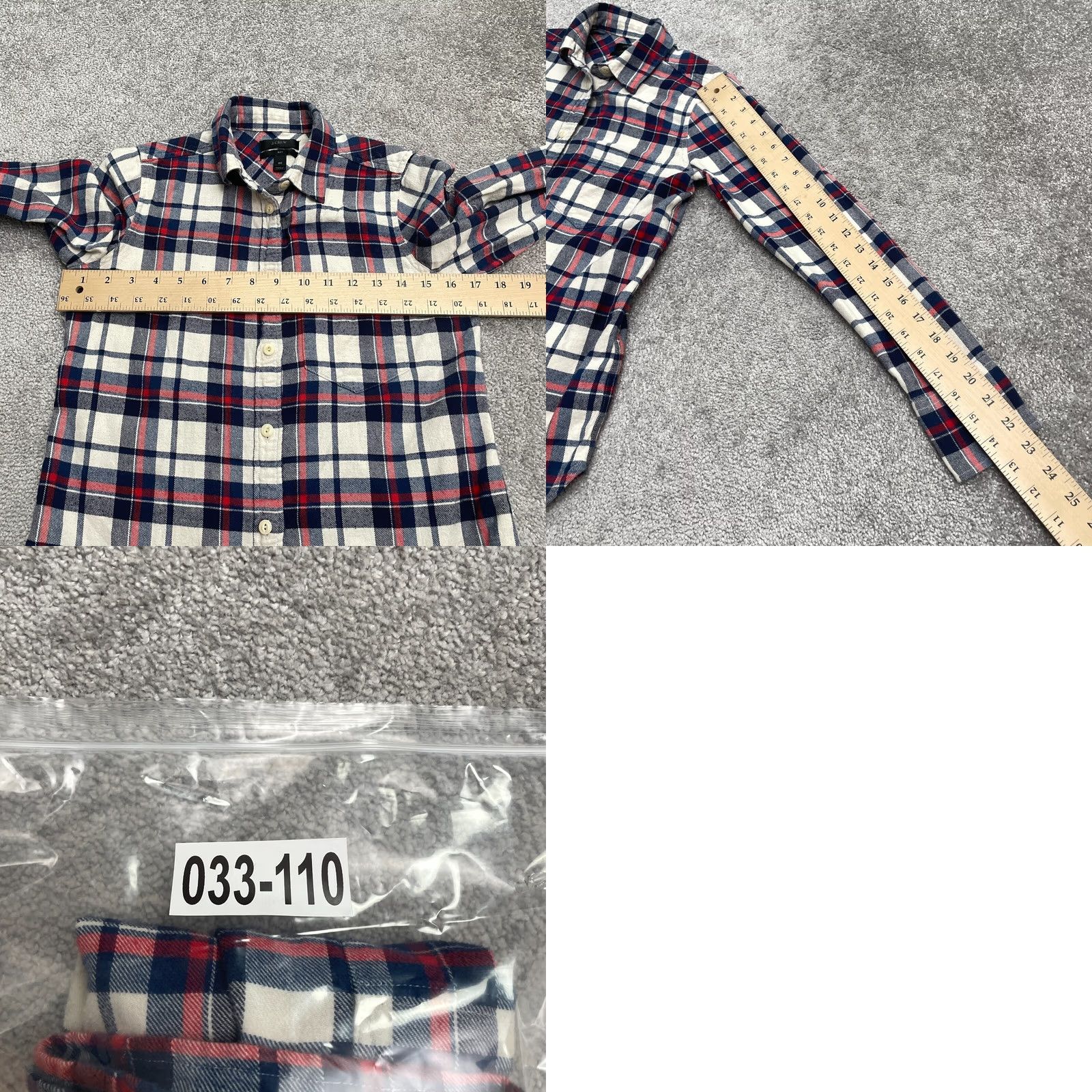 J.Crew J.CREW Button-Up Shirt Womens 00 Boy Fit Plaid Flannel Cotton Multicolor Casual Shirt Size XXS / US 00 / IT 34 - 8 Thumbnail