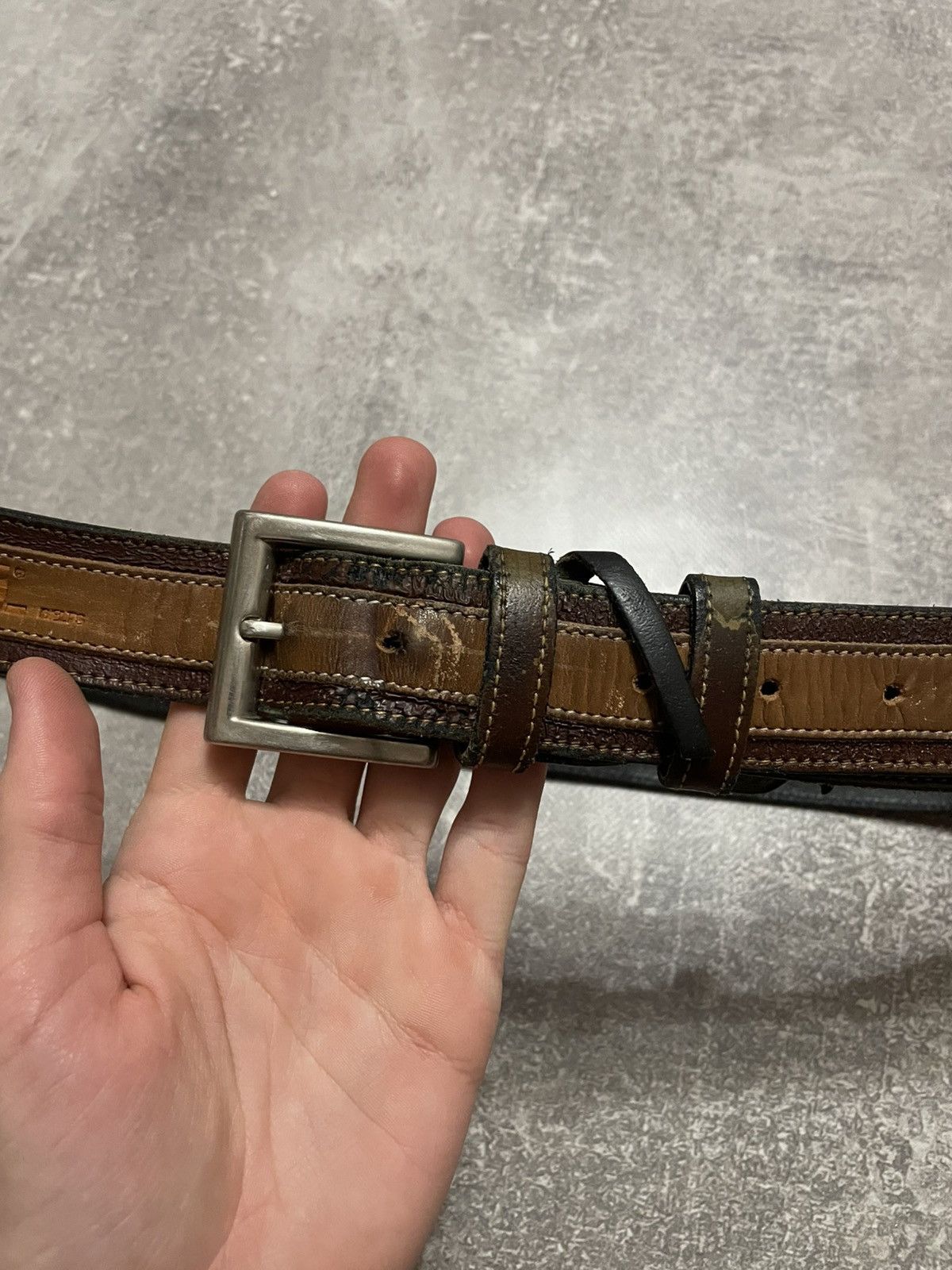 Diesel Vintage Diesel Leather Belt Y2K Size ONE SIZE - 3 Thumbnail