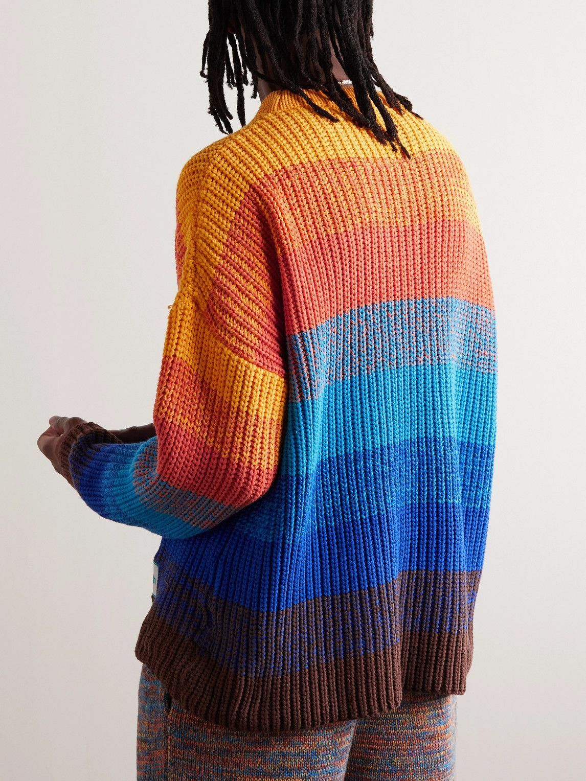 Camp High Sunset Striped Cotton Sweater