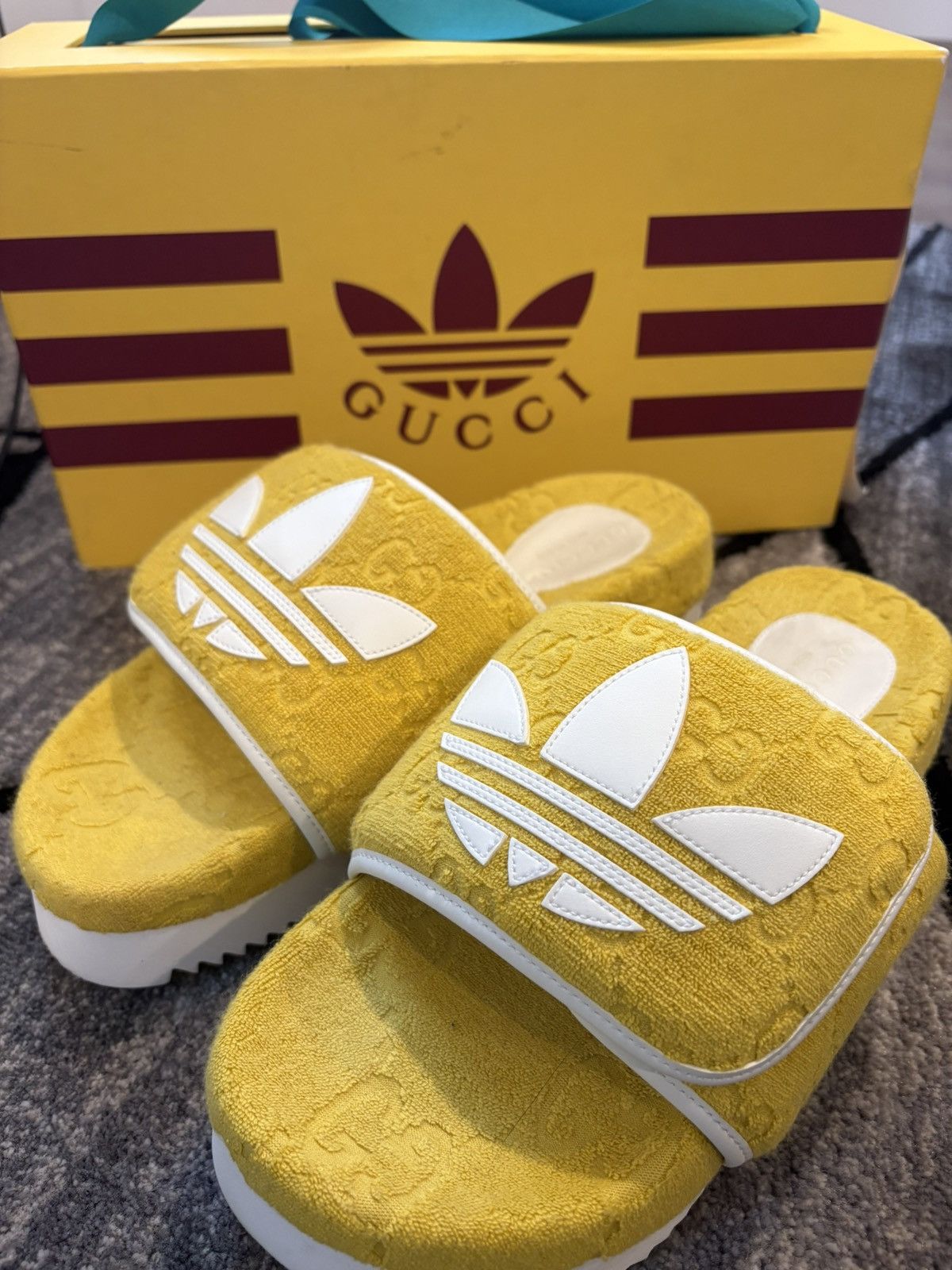 Adidas × Gucci Adidas X Gucci Slides Size US 8 / EU 41 - 1 Thumbnail