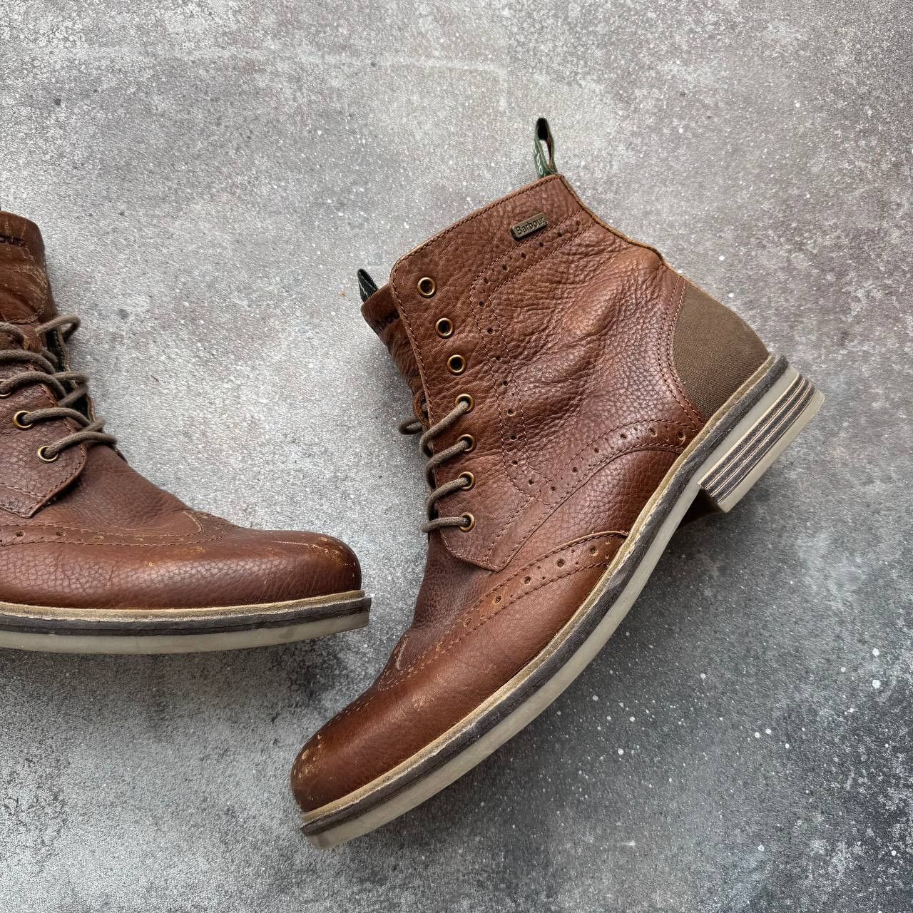 Barbour Barbour Belsay Brogue Ankle Boots Size US 11.5 / EU 44-45 - 3 Thumbnail
