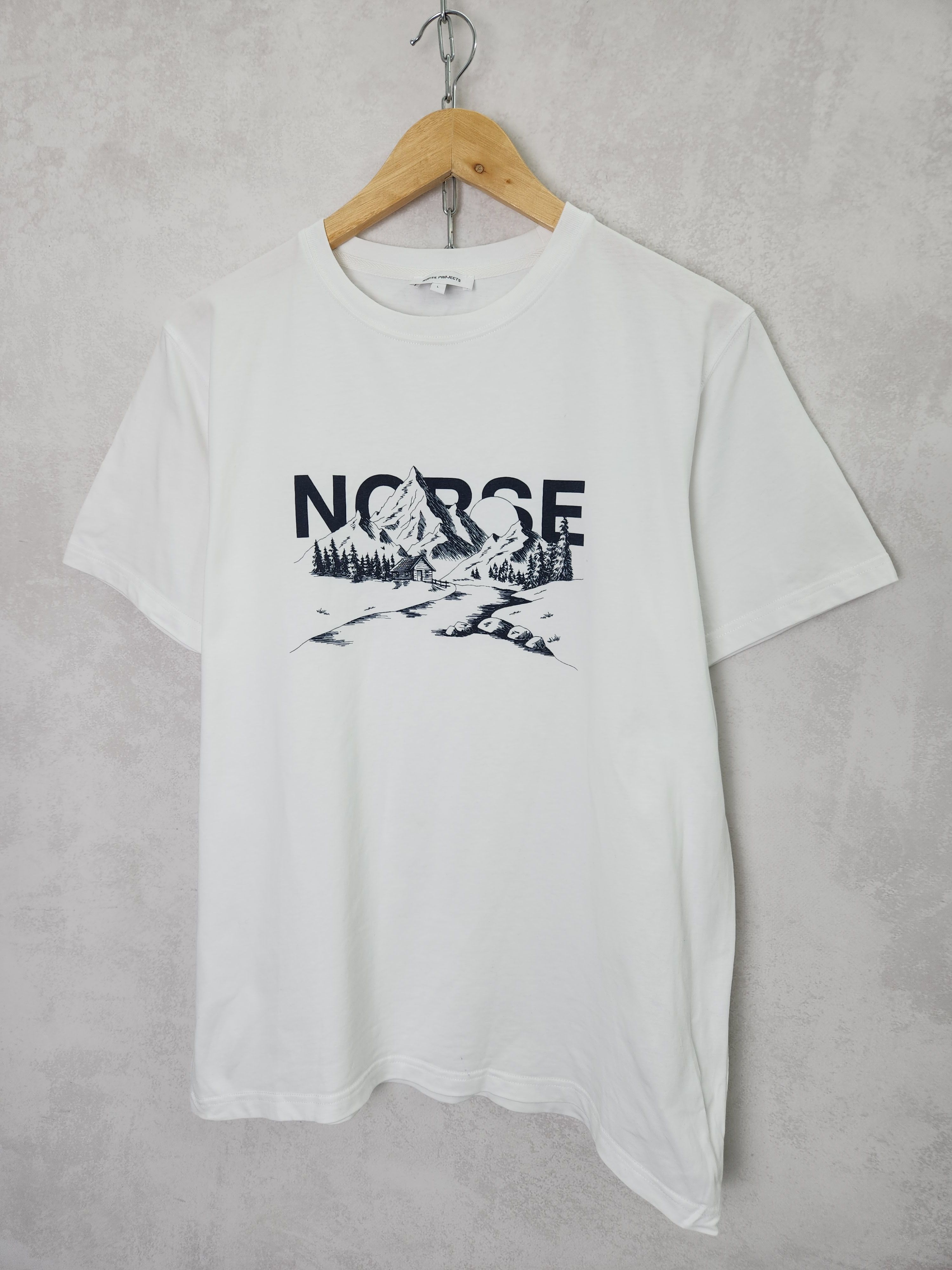 Norse Projects Norse Project niels Mountain white t shirt size L Size US L / EU 52-54 / 3 - 2 Thumbnail
