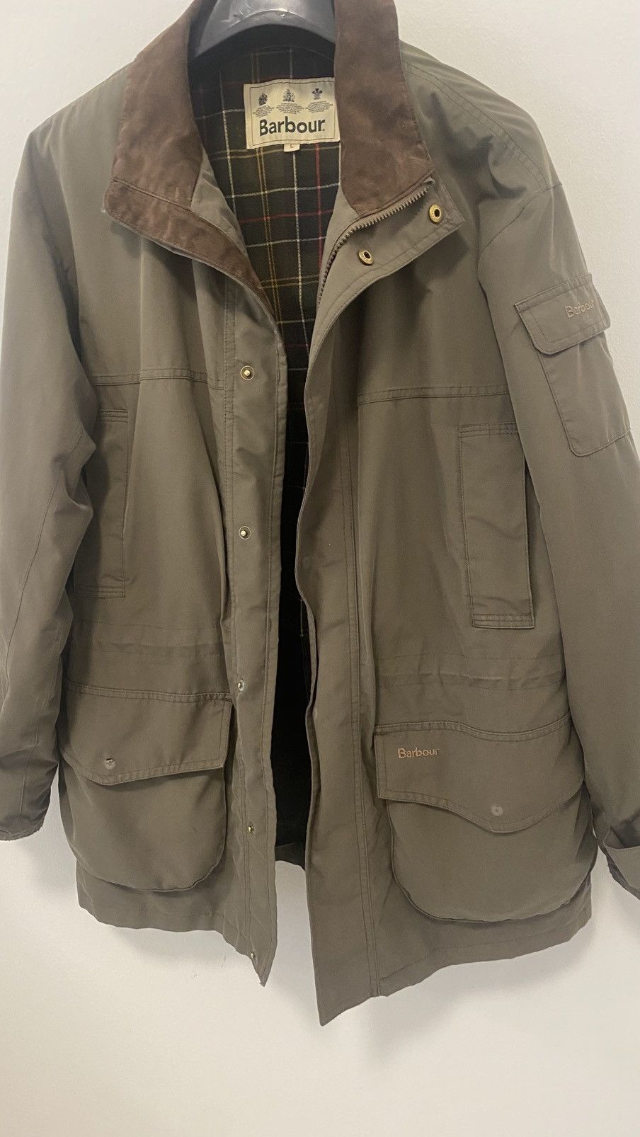 Barbour Barbour Edlingham Waterproof Jacket - Size L (Olive/Khaki) Size US L / EU 52-54 / 3 - 2 Thumbnail