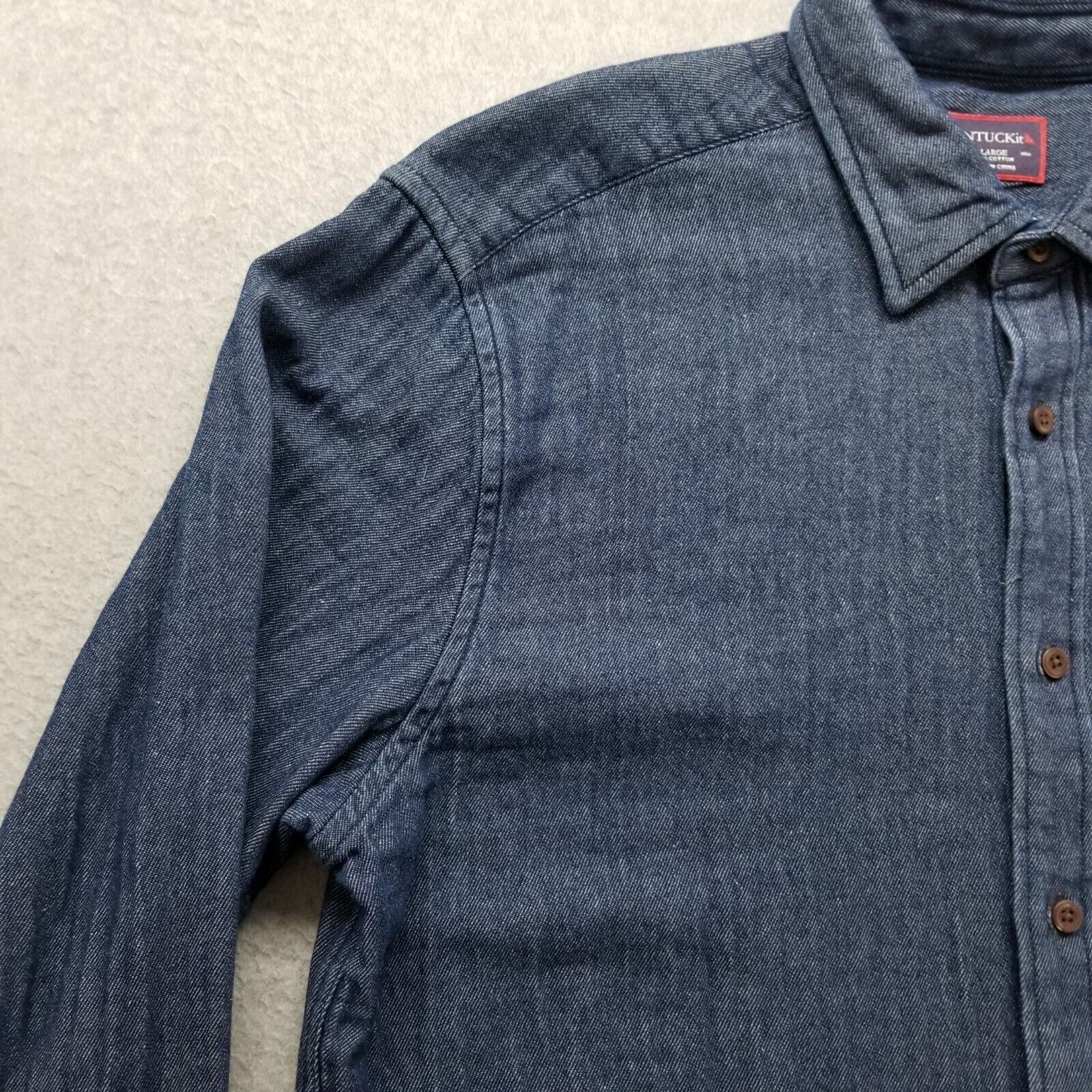 UNTUCKit UNTUCKit Shirt Mens Large Blue Button Up Long Sleeve Cotton Size US L / EU 52-54 / 3 - 3 Thumbnail
