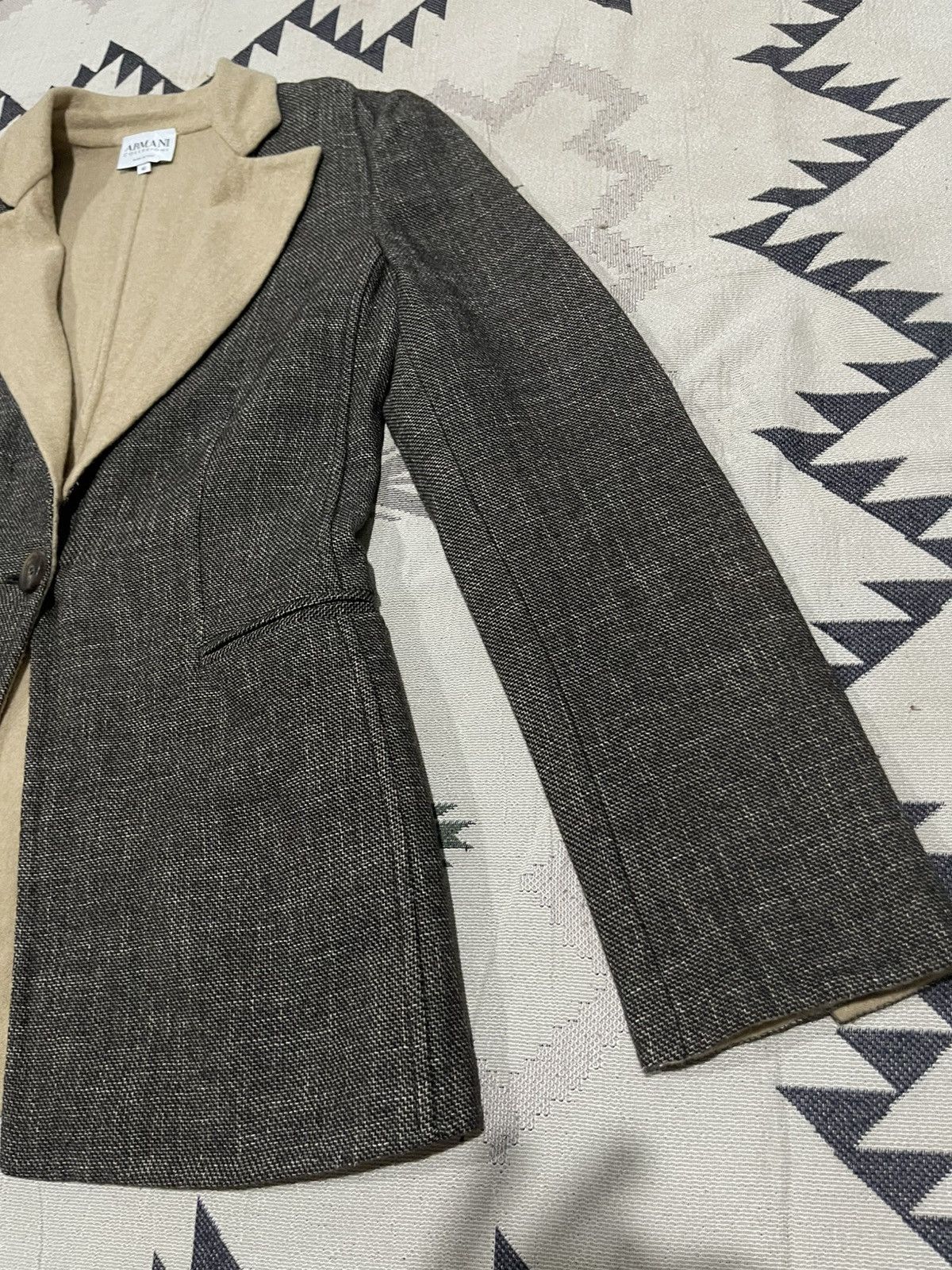 Armani Collezioni 1990s ARMANI COLLEZIONI WOOL BLEND TWEED RARE BLAZER Size S / US 4 / IT 40 - 5 Thumbnail