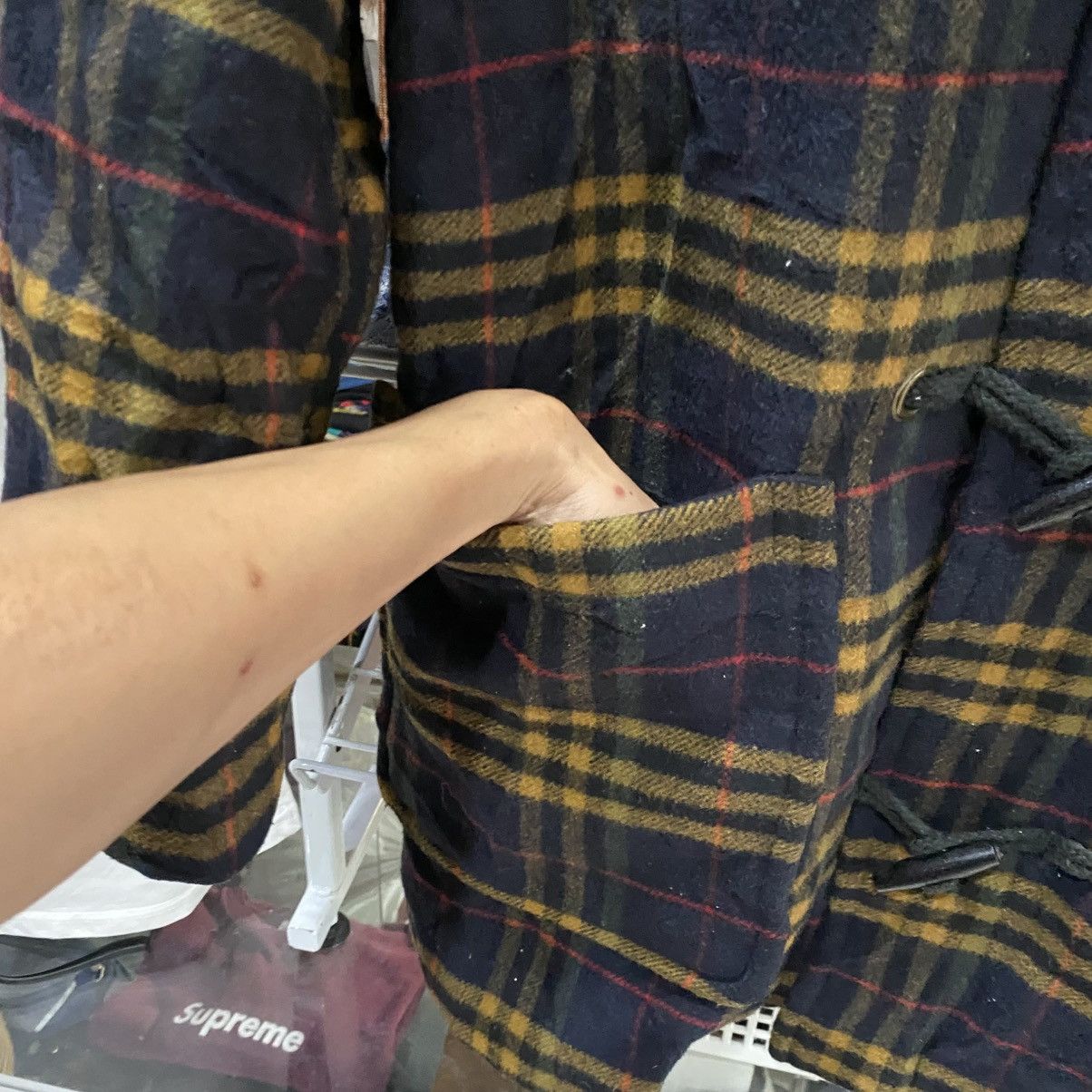 Gloverall Gloverall duffle coat tartan check wool blend Size US S / EU 44-46 / 1 - 8 Thumbnail