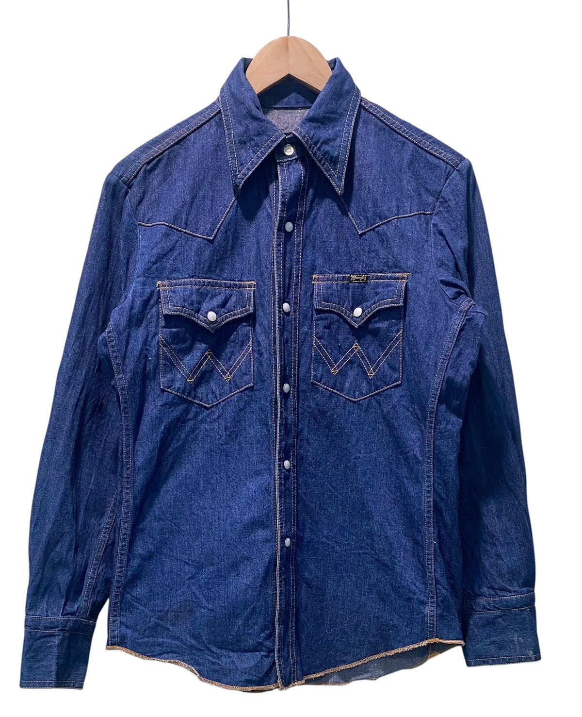 Wrangler Vintage 90s Wrangler Denim Western Shirt Size US M / EU 48-50 / 2 - 1 Thumbnail