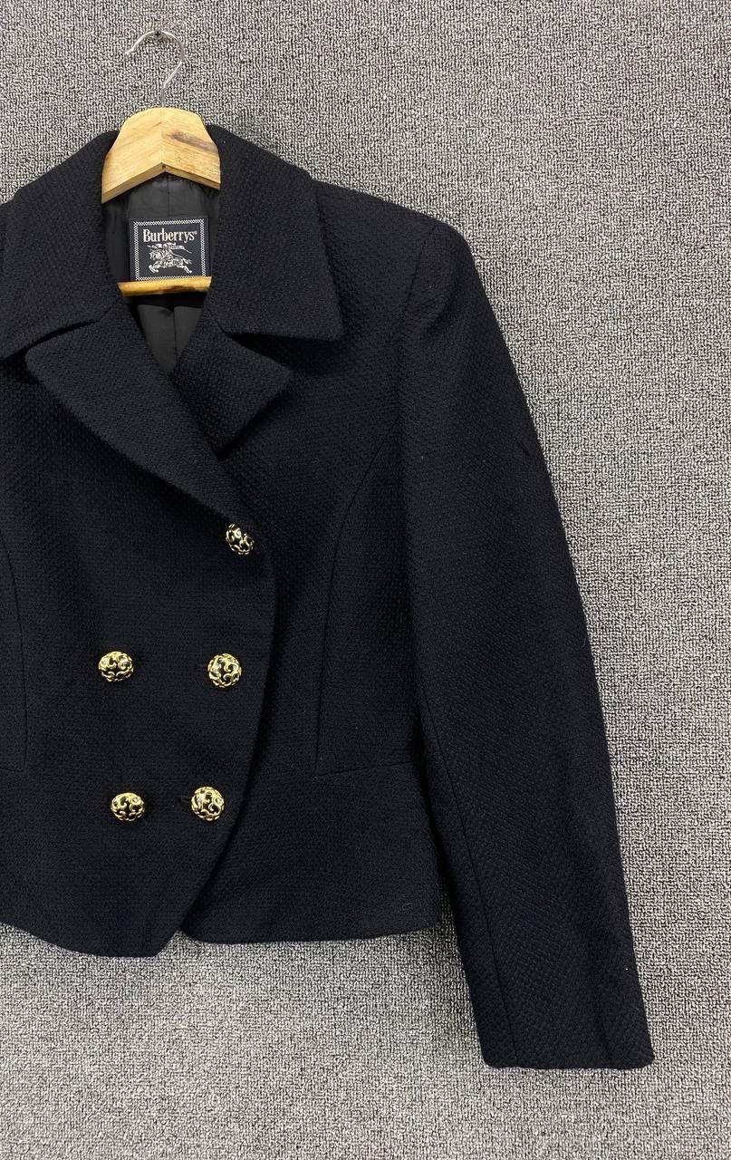 Burberry Vintage Burberry Double Breasted Coat Tweed Jacket Size S / US 4 / IT 40 - 4 Thumbnail