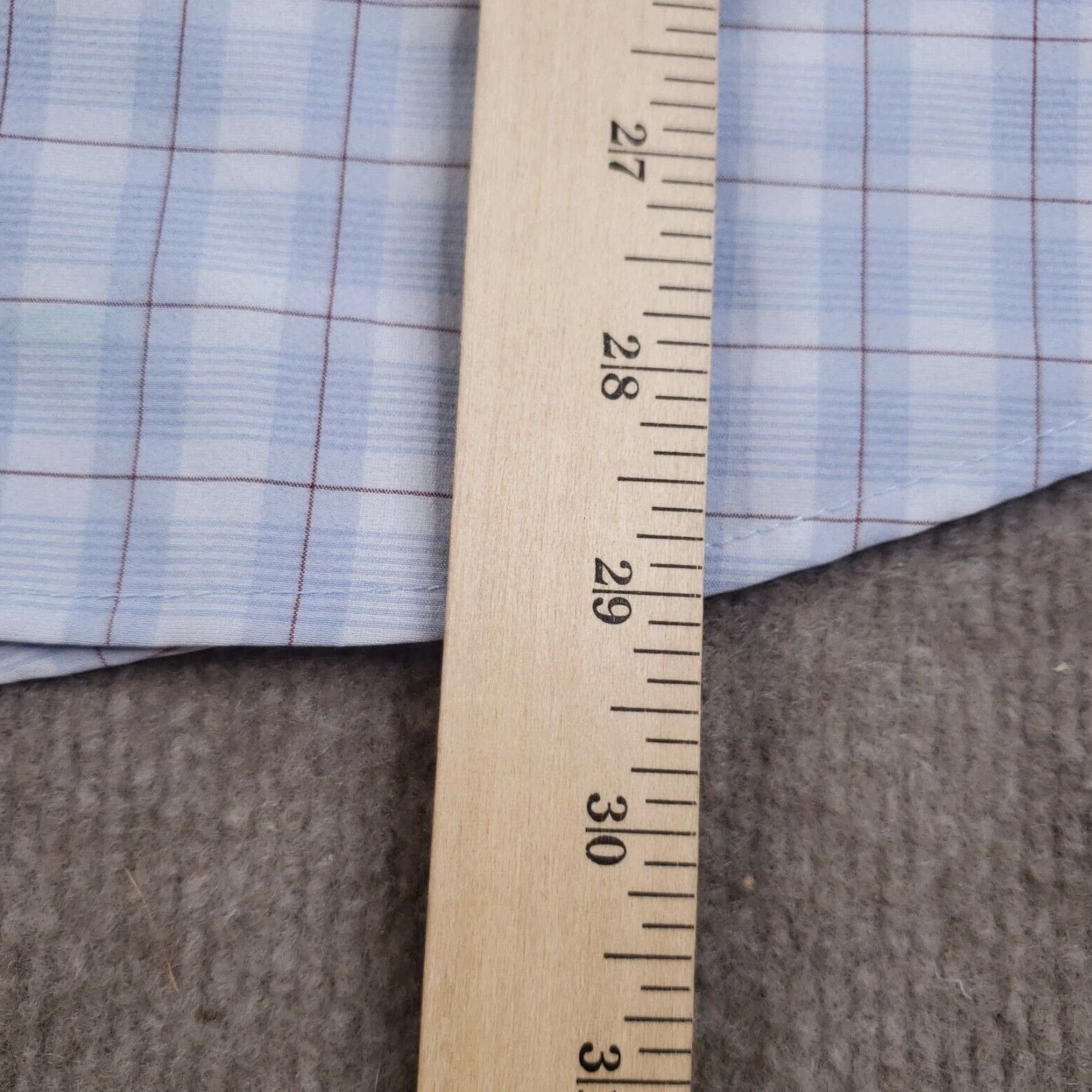 Mizzen+Main Mizzen+Main Shirt Mens Medium Blue Plaid Button-Up Performance Stretch Z Size US M / EU 48-50 / 2 - 4 Thumbnail