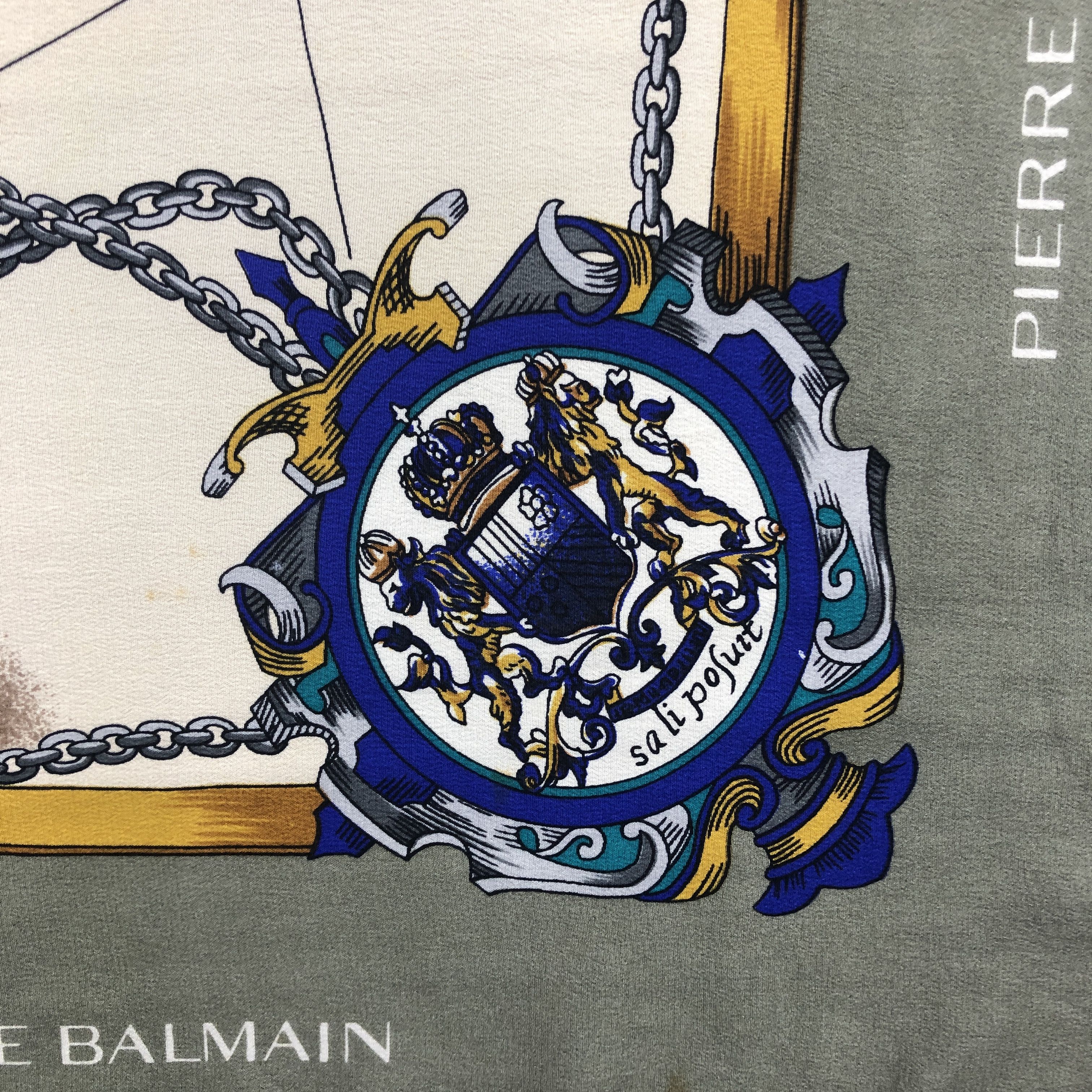 Pierre Balmain × Vintage Vintage Pierre Balmain SILK Scarf Twill Stole Wraps Scarves Size ONE SIZE - 8 Thumbnail