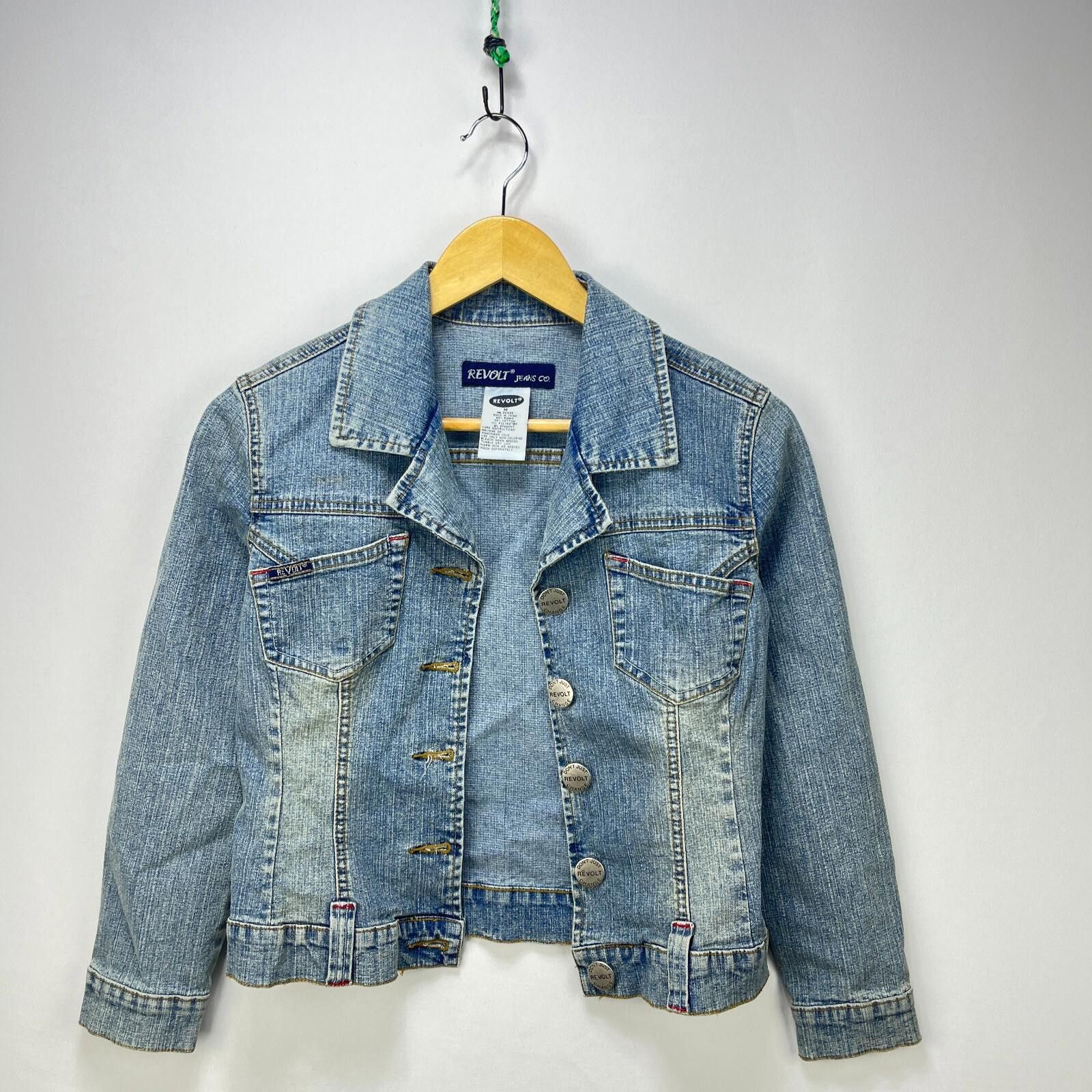 Other Vintage Y2K Revolt Jeans Womens Denim Jacket Medium Size M / US 6-8 / IT 42-44 - 2 Thumbnail