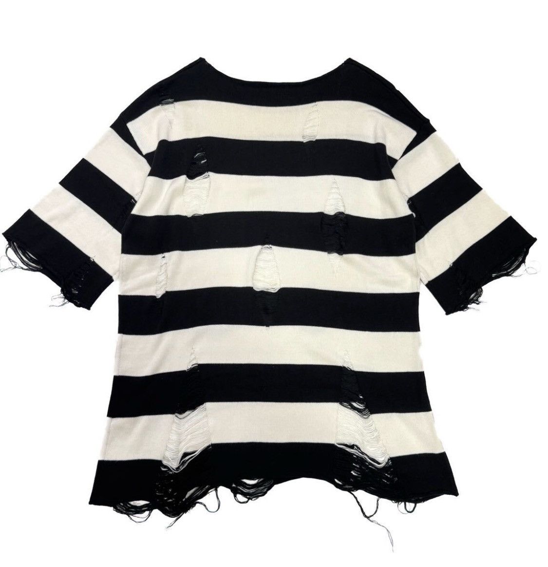 CIVARIZE Grunge Distressed/Striped 5/8 Sleeve Knit Sweater Size US M / EU 48-50 / 2 - 1 Thumbnail