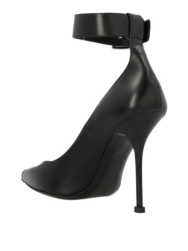 Alexander McQueen o1w1db10925 Punk Ankle Strap Pump in Black Size US 9.5 / IT 39.5 - 2 Thumbnail