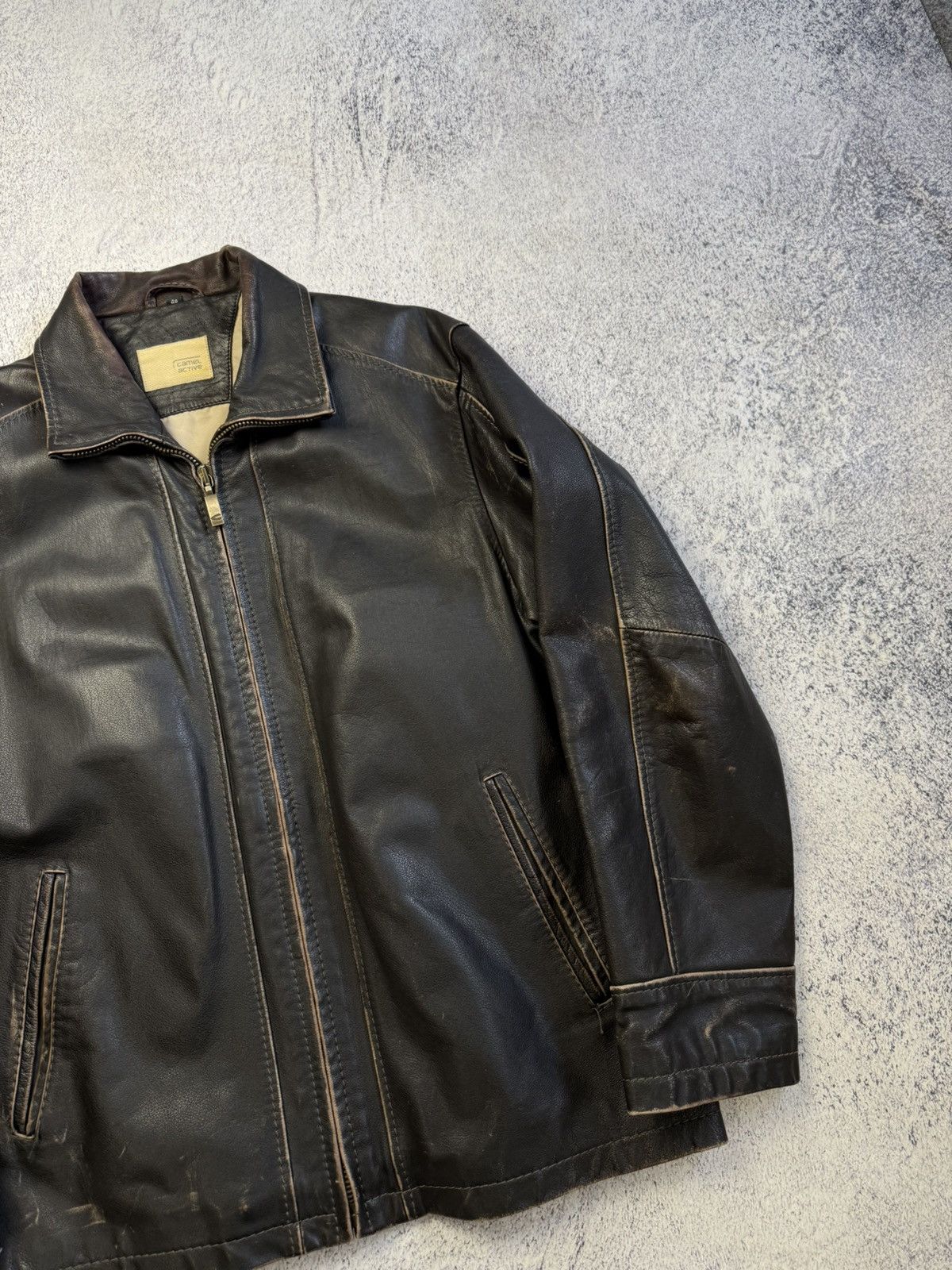 camel active Vintage Camel Active Leather Jacket Rare Old Money Size US M / EU 48-50 / 2 - 6 Thumbnail