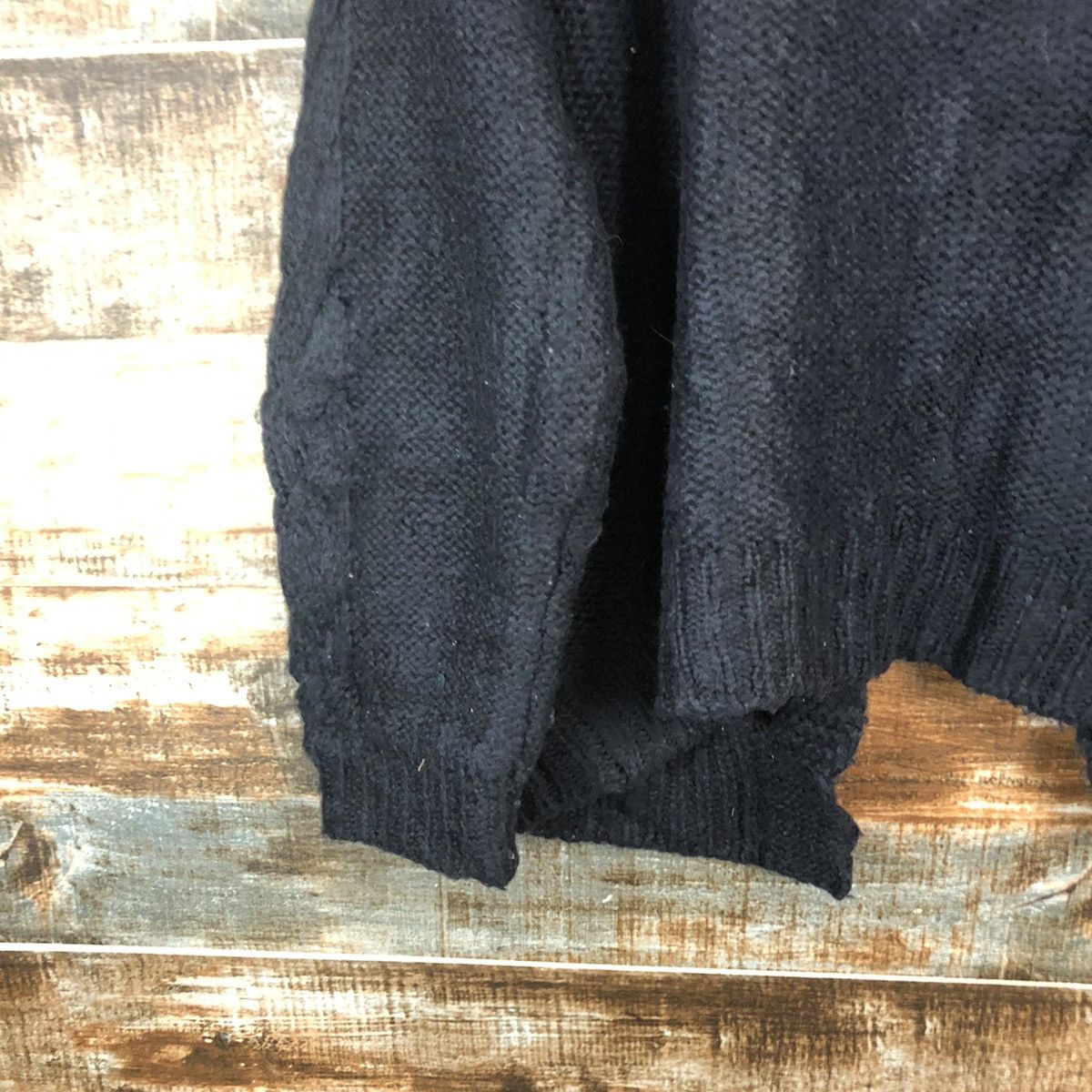 Homespun Knitwear Choco Raffine Black Cardigan Knitwear #A2356 Size XL / US 12-14 / IT 48-50 - 15 Thumbnail