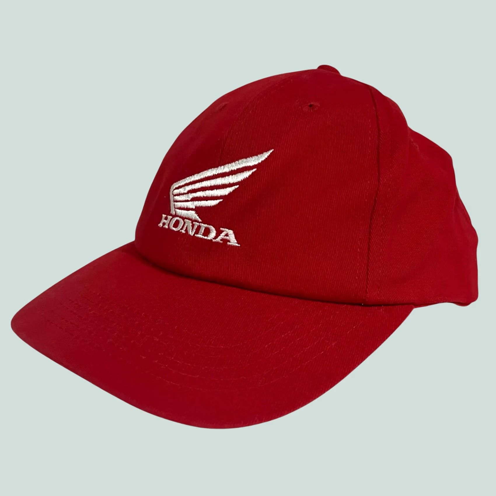 Honda VINTAGE Honda Motorcycles Hat Cap Red with White Wing Logo Embroidered Snapback Unisex Adults One Size 90s Racing Cars Dad Grunge Hipster Motorcycle Size ONE SIZE - 1 Thumbnail