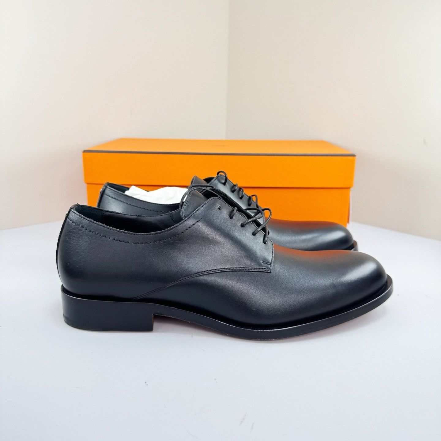 Hermes Hermes Silver Buckle Black Leather Shoes Size US 9 / EU 42 - 4 Thumbnail