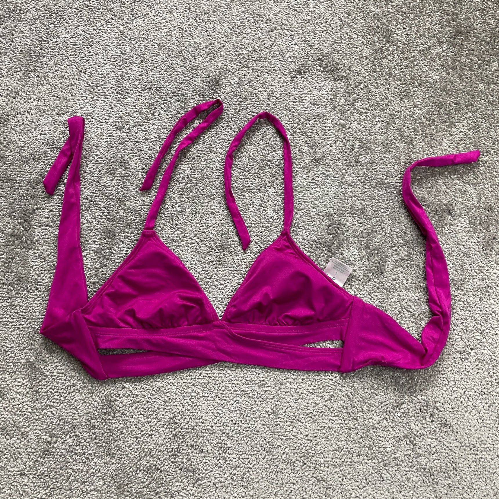 Vintage Kona Sol Bikini Top Women S Purple Halter Back Tie Beach Swimwear Top Adult Small, Nylon Spandex, Adjustable Strap, Beach Theme, Women’s Ittens? Size S / US 4 / IT 40 - 3 Thumbnail