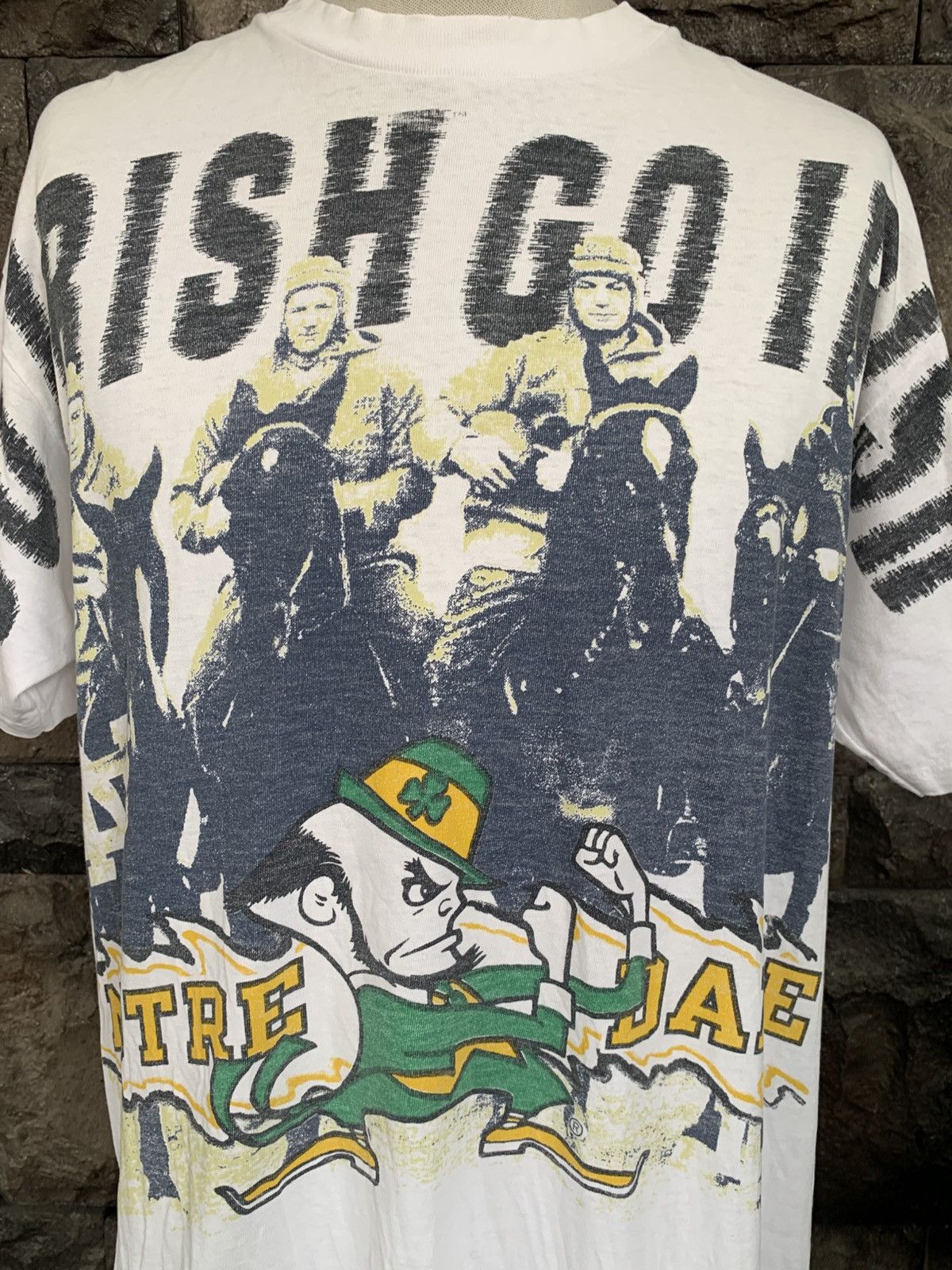 NFL Vintage 90s Notre Dame Fighting Irish Football T shirt Size US L / EU 52-54 / 3 - 2 Thumbnail