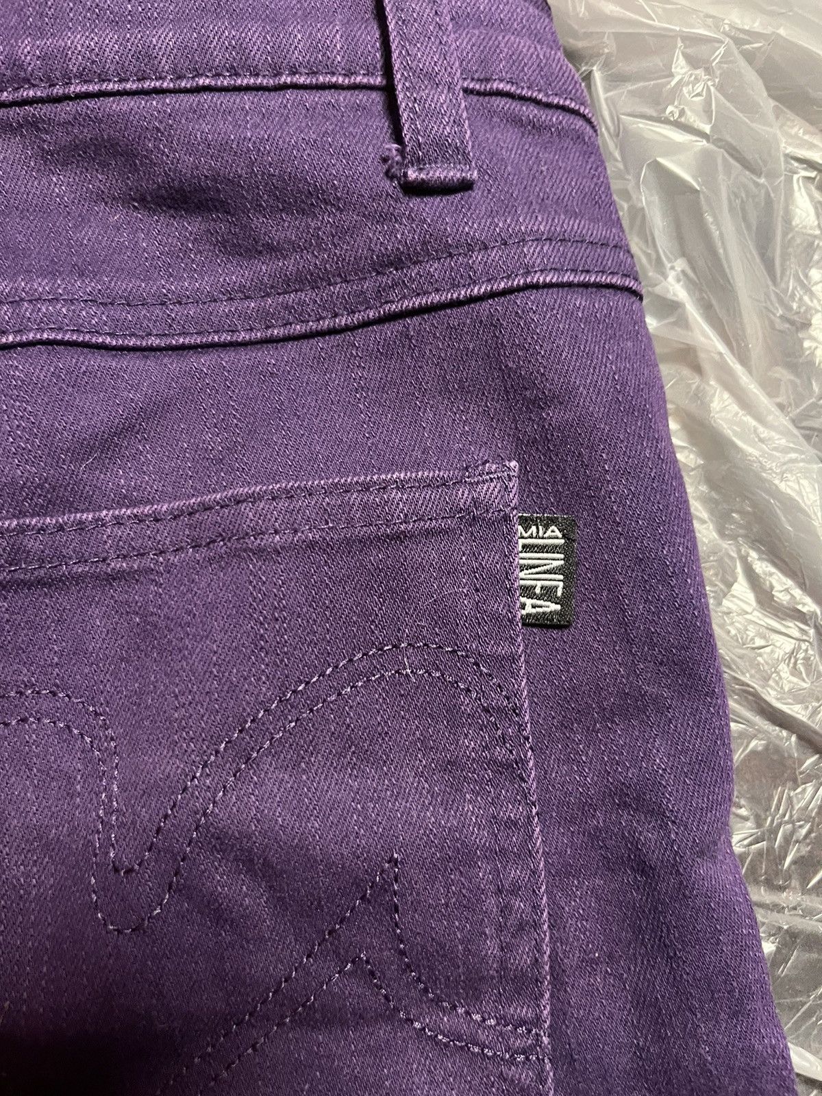 Vintage Mia Linea Purple Straight-Leg Jeans Size 26" / US 2 / IT 38 - 11 Thumbnail