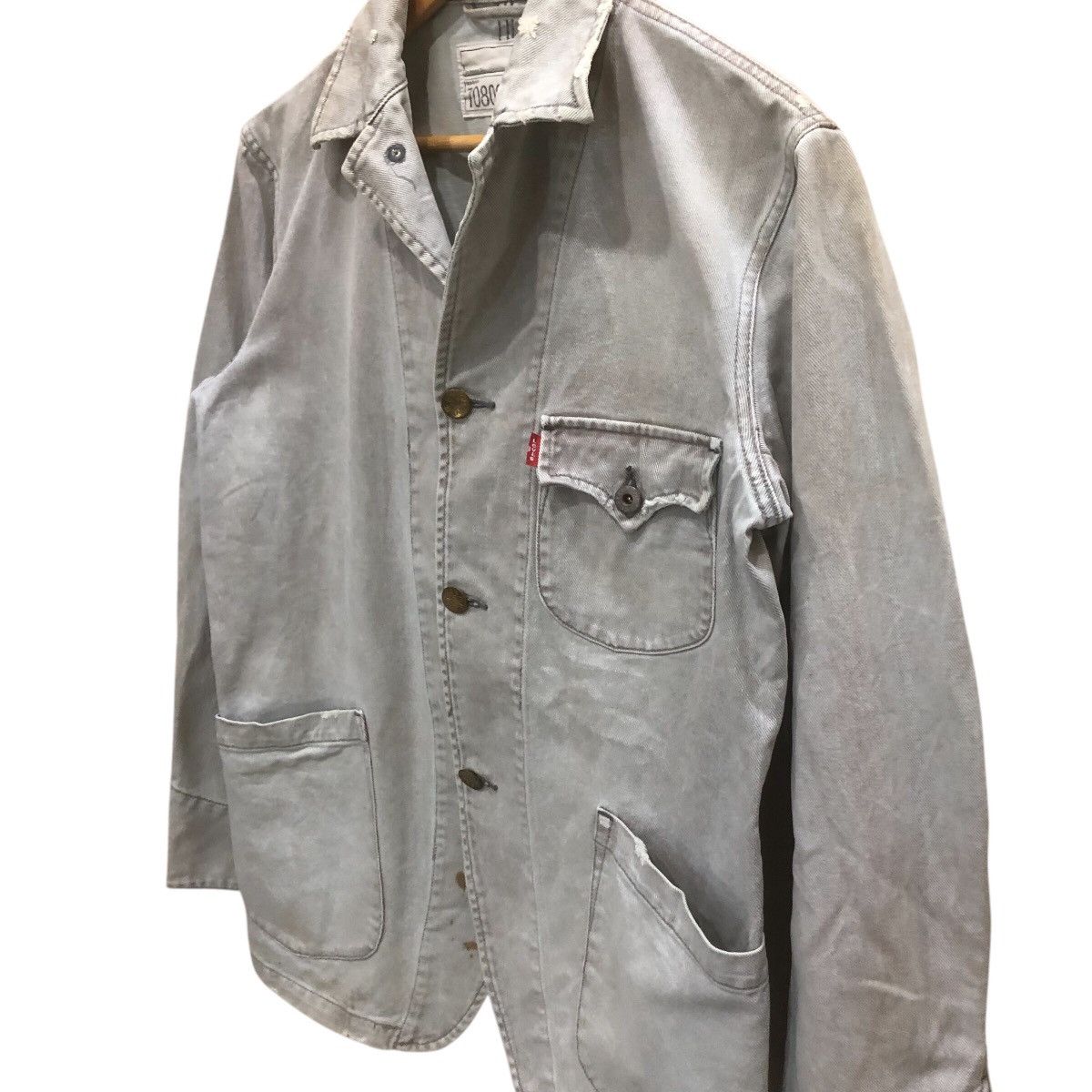 Levi's × Levi's Vintage Clothing Levis 70802 Denim Distress Blazer Jacket Size US M / EU 48-50 / 2 - 3 Thumbnail