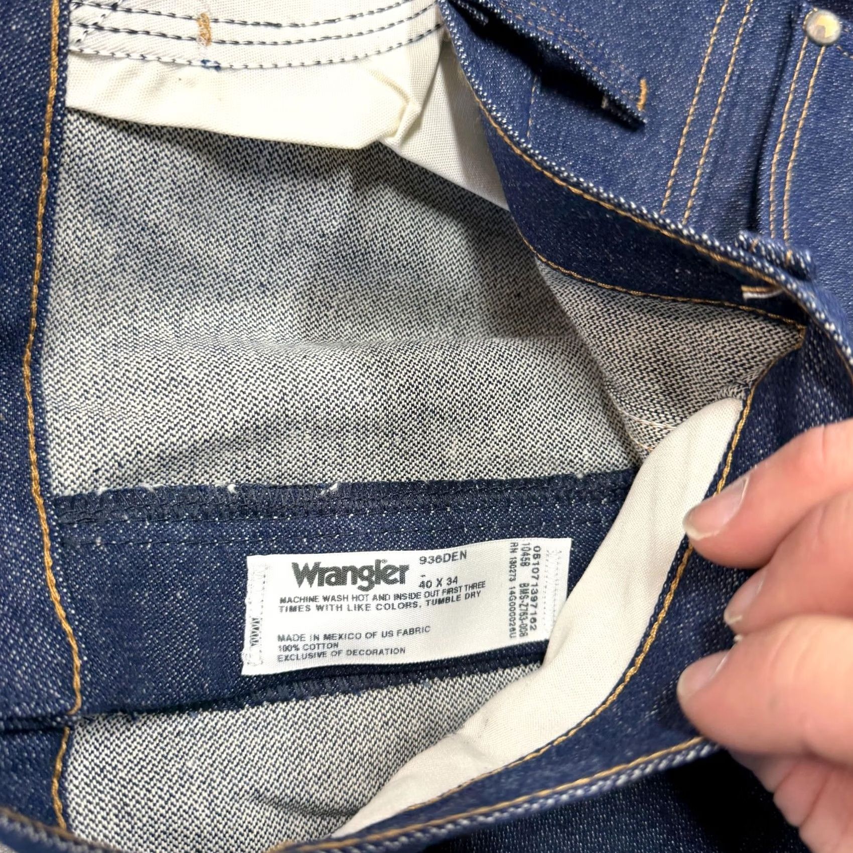 Wrangler Wrangler Cowboy Cut Jeans Mens 40x34 Blue Slim Bootcut Denim Size US 40 / EU 56 - 6 Thumbnail