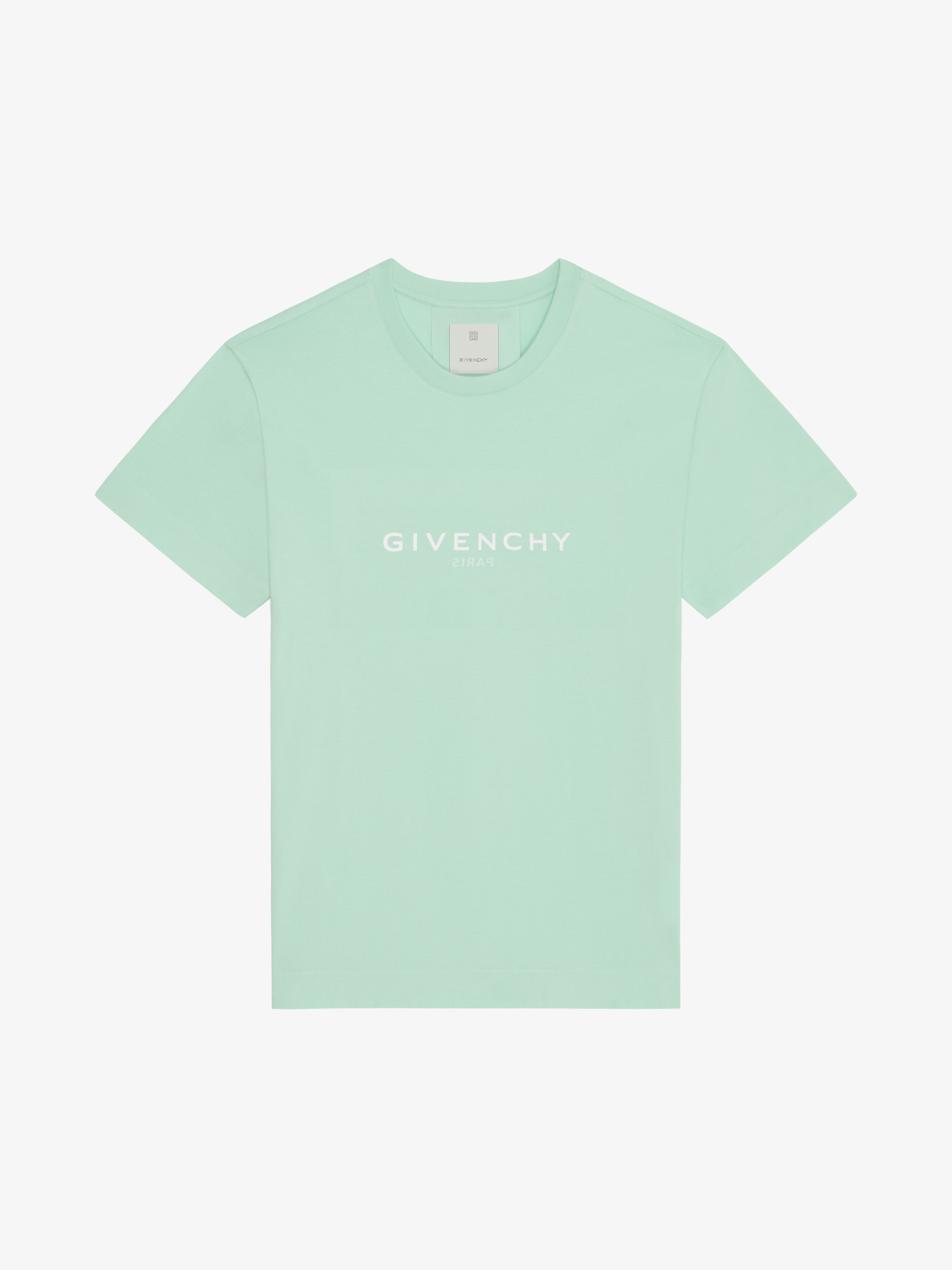 Givenchy o1n1vont0326 Reverse Slim T-Shirt in Aqua Green Size US M / EU 48-50 / 2 - 1 Thumbnail