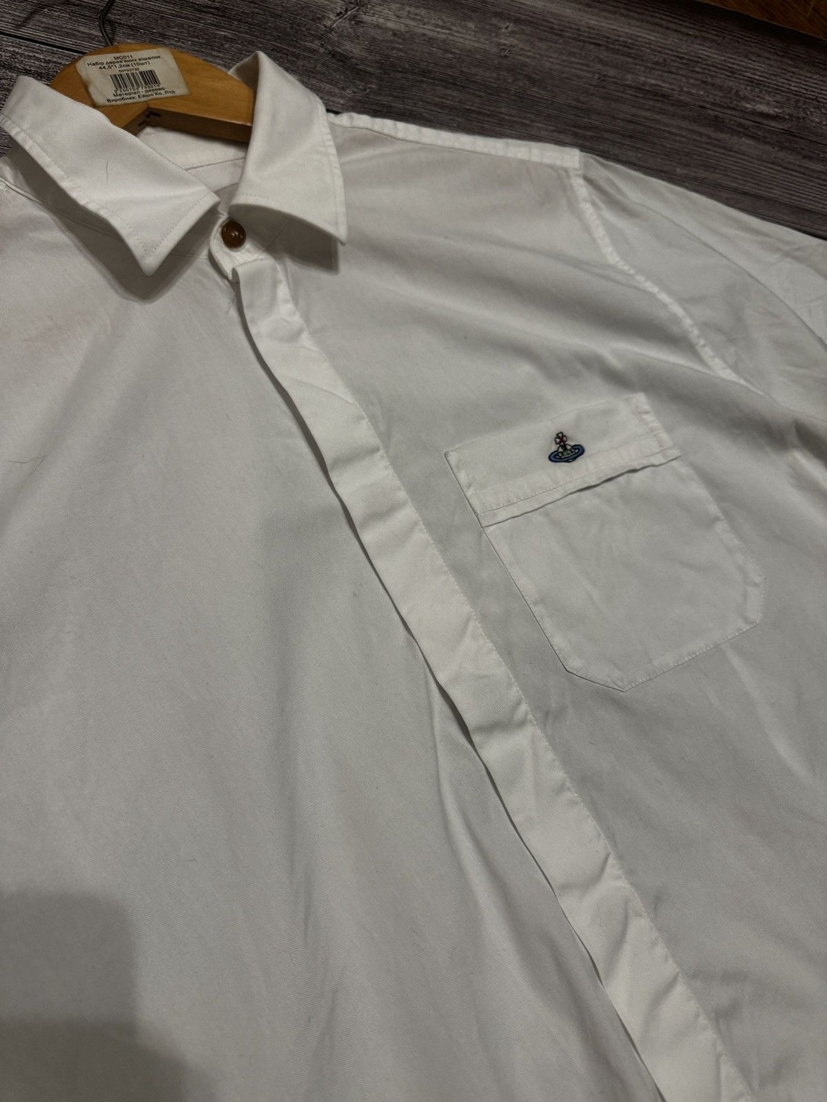 Vivienne Westwood Vivienne Westwood White Short Sleeve Button Up Shirt Orb Size US M / EU 48-50 / 2 - 1 Thumbnail