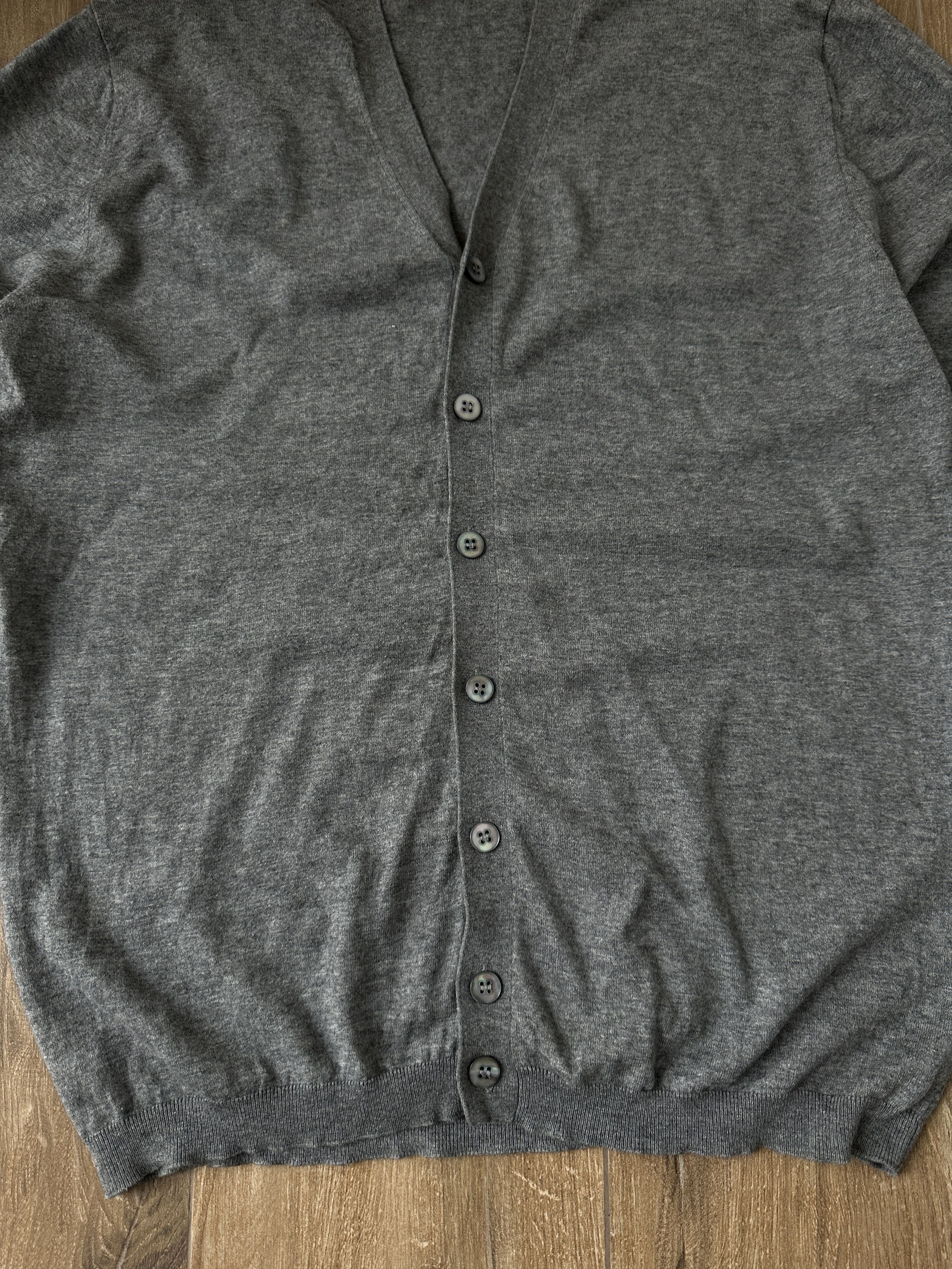 Suitsupply Suitsupply cotton cashmere men's gray Cardigan Size: XXL Size US XXL / EU 58 / 5 - 3 Thumbnail