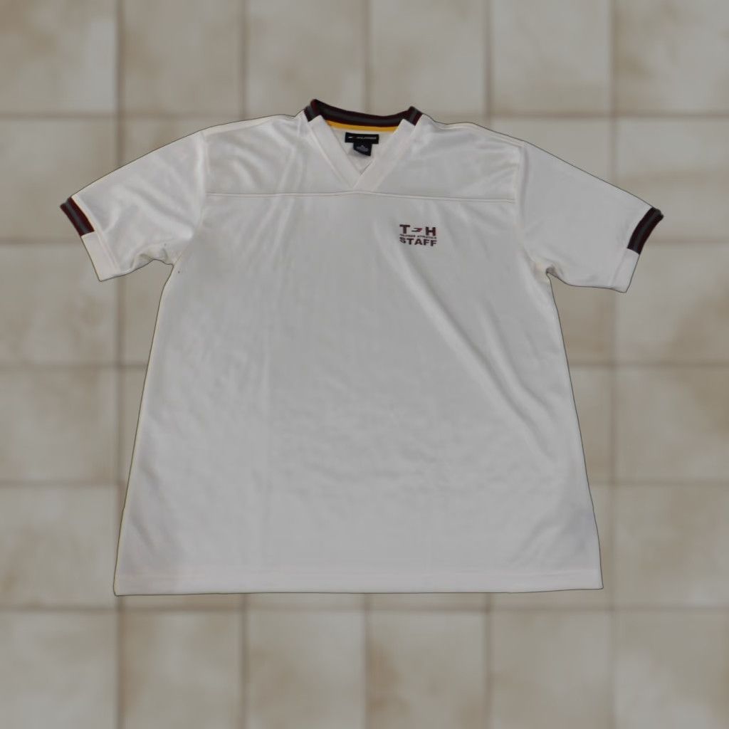 Tommy Hilfiger VINTAGE Tommy Hilfiger Shirt XL White Mens Athletics Stretch Retro Y2K Size US XL / EU 56 / 4 - 1 Thumbnail