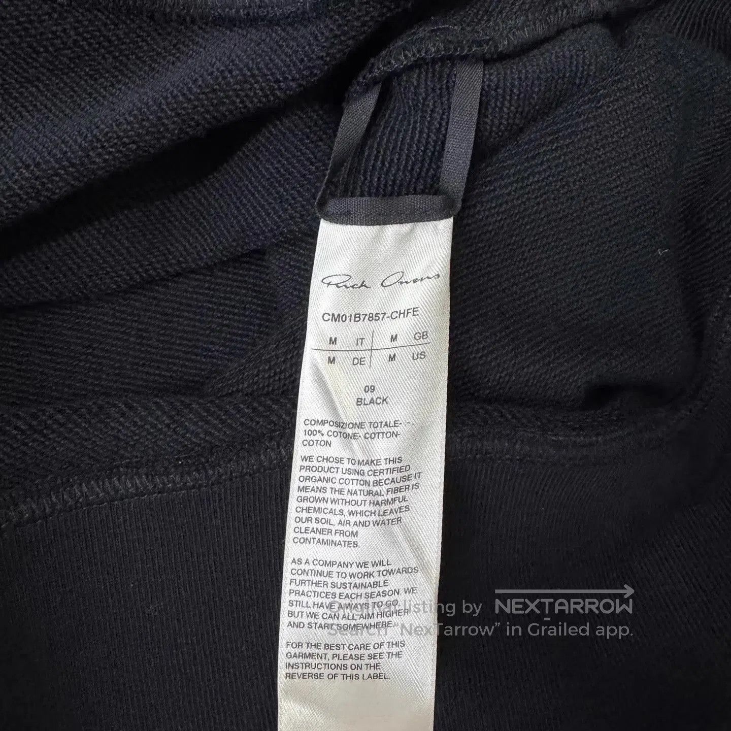 Rick Owens Black Oversized Sweatshirt with Geometric Logo. Size US M / EU 48-50 / 2 - 4 Thumbnail