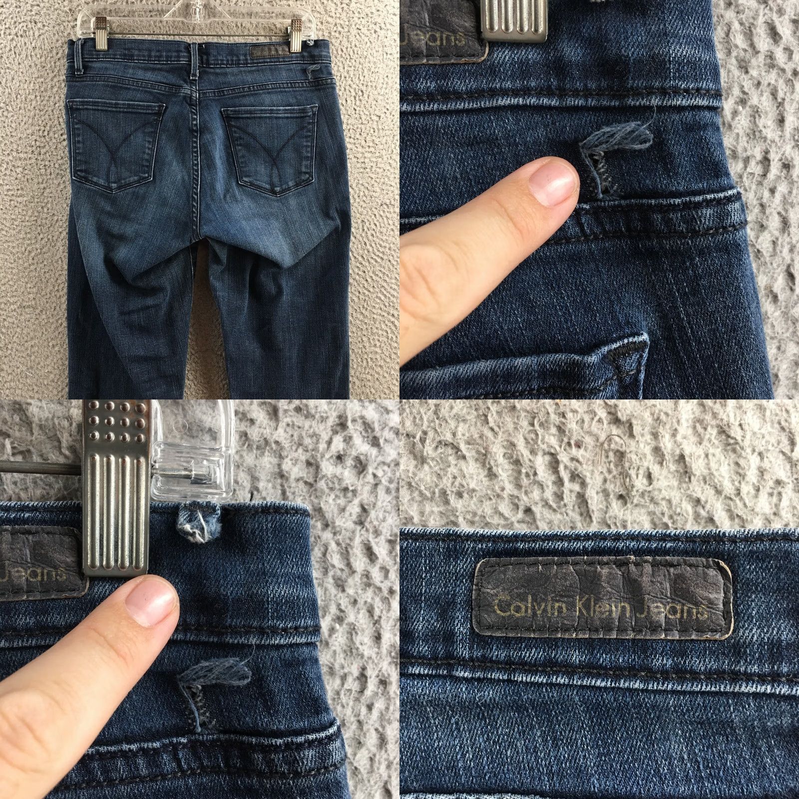 Calvin Klein Calvin Klein Ultimate Skinny Jeans Womens 31/12 Blue Denim Cotton Blend Mid Rise Jeans Women Regular Blue Skinny 31 Inseam 5-Pocket Size 34" / US 12 / IT 48 - 9 Thumbnail