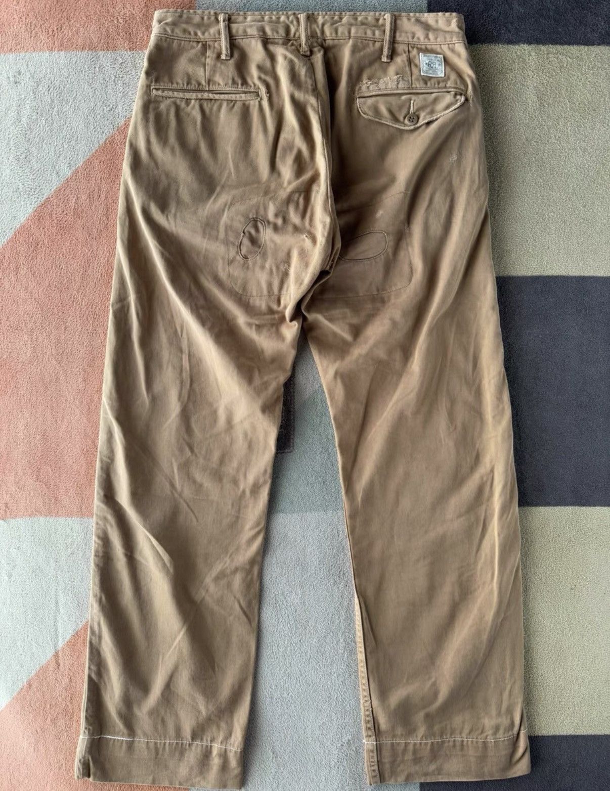 RRL Ralph Lauren RRL Ralph Lauren Patchwork Distressed Pants K22 Size US 31 - 2 Thumbnail