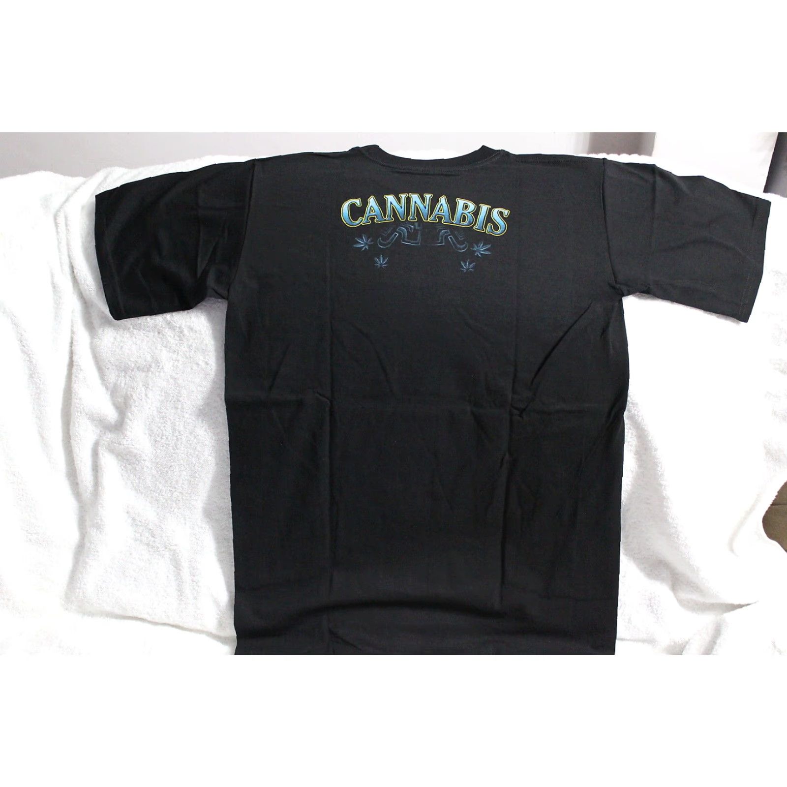 Vintage VINTAGE Cannabis Leaves T-Shirt Men Medium Black 100% Cotton Mexico Aztec Reggae Marijuana Size US M / EU 48-50 / 2 - 3 Thumbnail