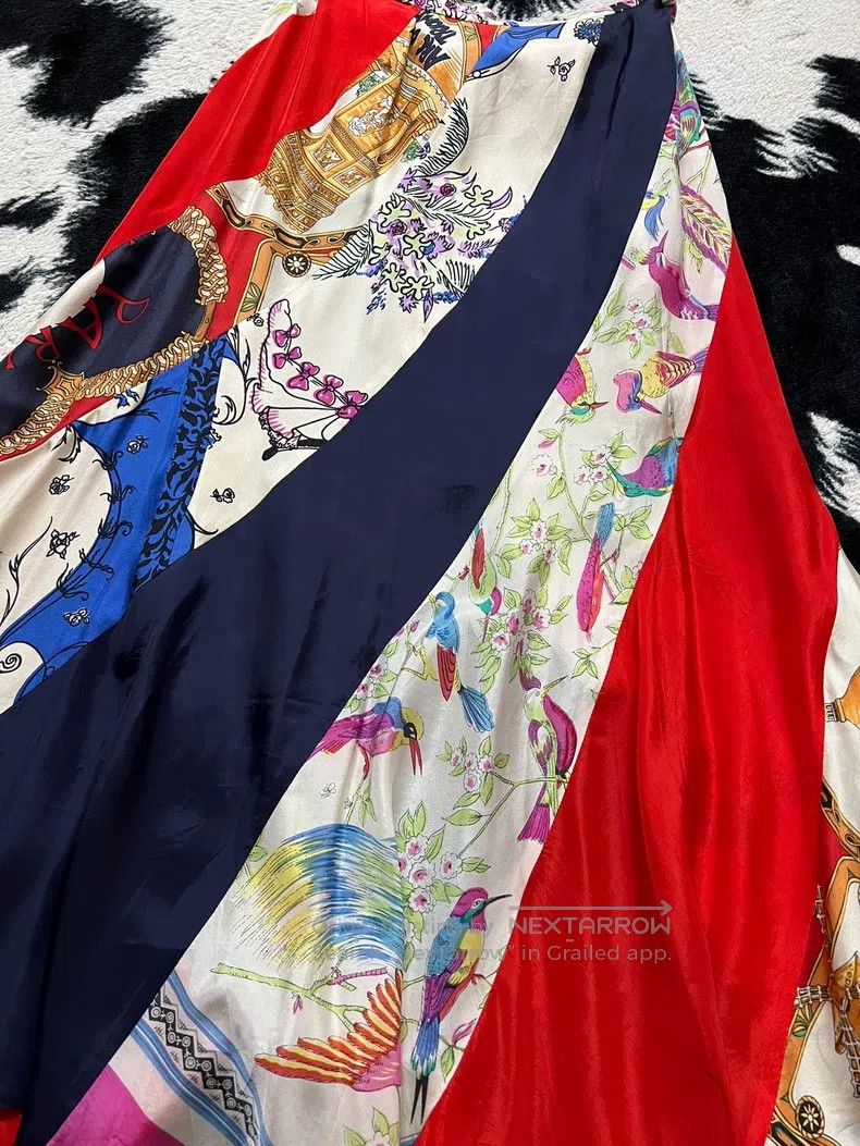 Comme des Garcons Comme Des Garcons size M Patchwork Silk Skirt Size 23" - 7 Thumbnail