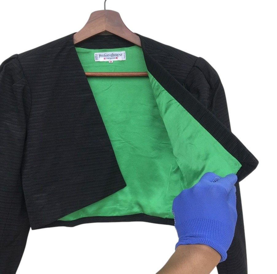 Yves Saint Laurent Rare 80s Vintage Yves Saint Laurent Cropped Bolero Jacket Size XS / US 0-2 / IT 36-38 - 7 Thumbnail