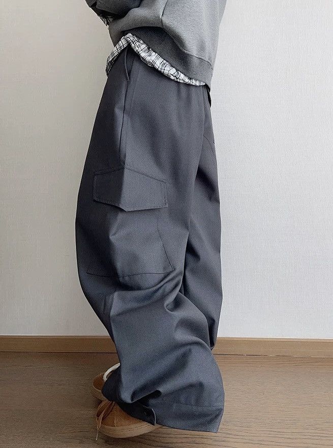 Japanese Brand × Vintage Cleanfit retro fashion cargo pleated baggy pants Size US 29 - 6 Thumbnail