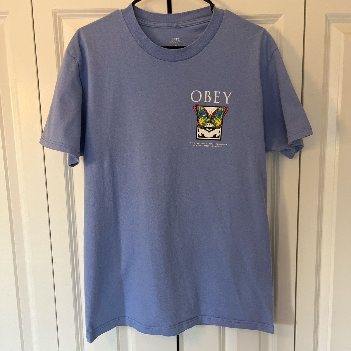 Obey Obey Graphic Butterfly Vision T-Shirt Blue Size Medium Size US M / EU 48-50 / 2 - 2 Thumbnail