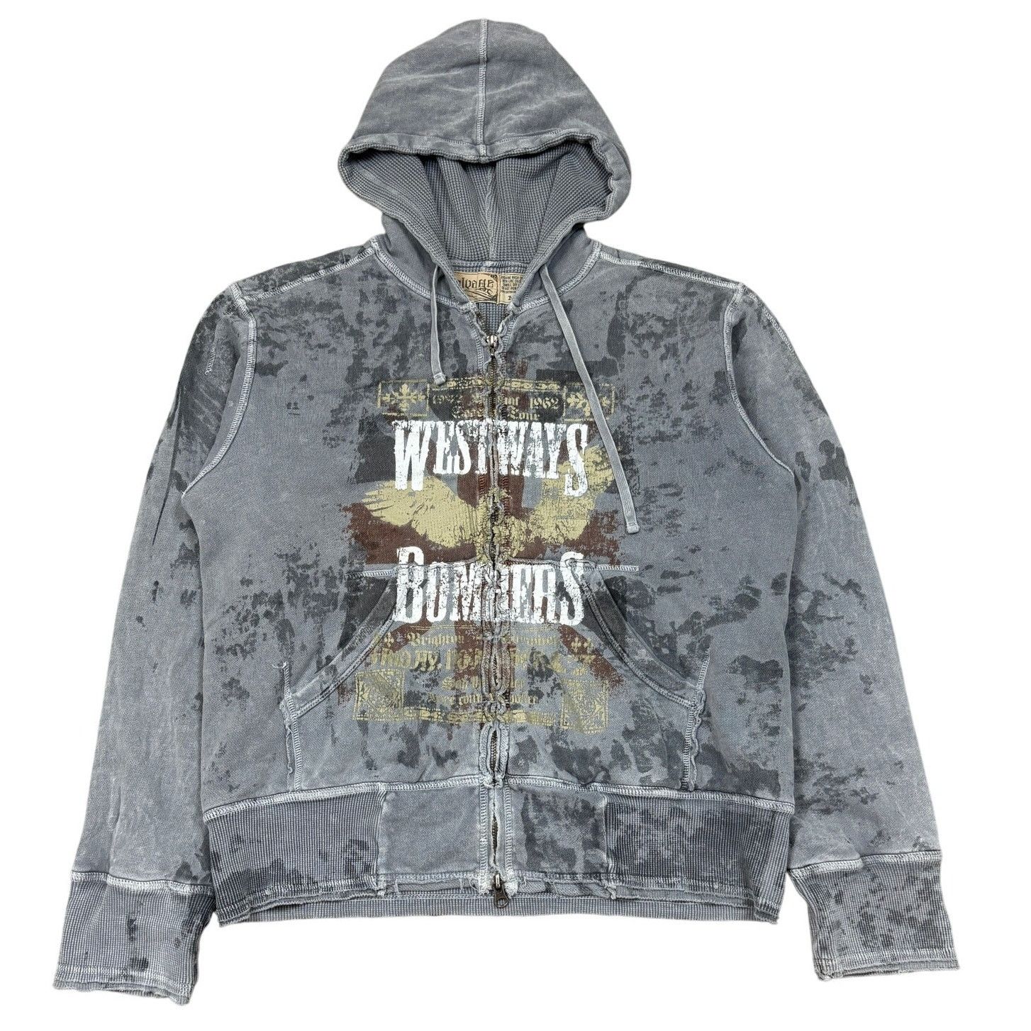 Salvage Westways Bombers Thermal Lined Zip Hoodie Men's M