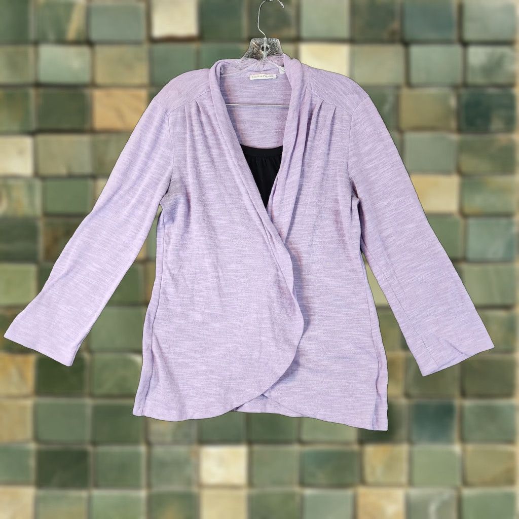 Vintage Notations Womens Purple Long Sleeve Pullover Cardigan Sweater Size M Size M / US 6-8 / IT 42-44 - 1 Thumbnail