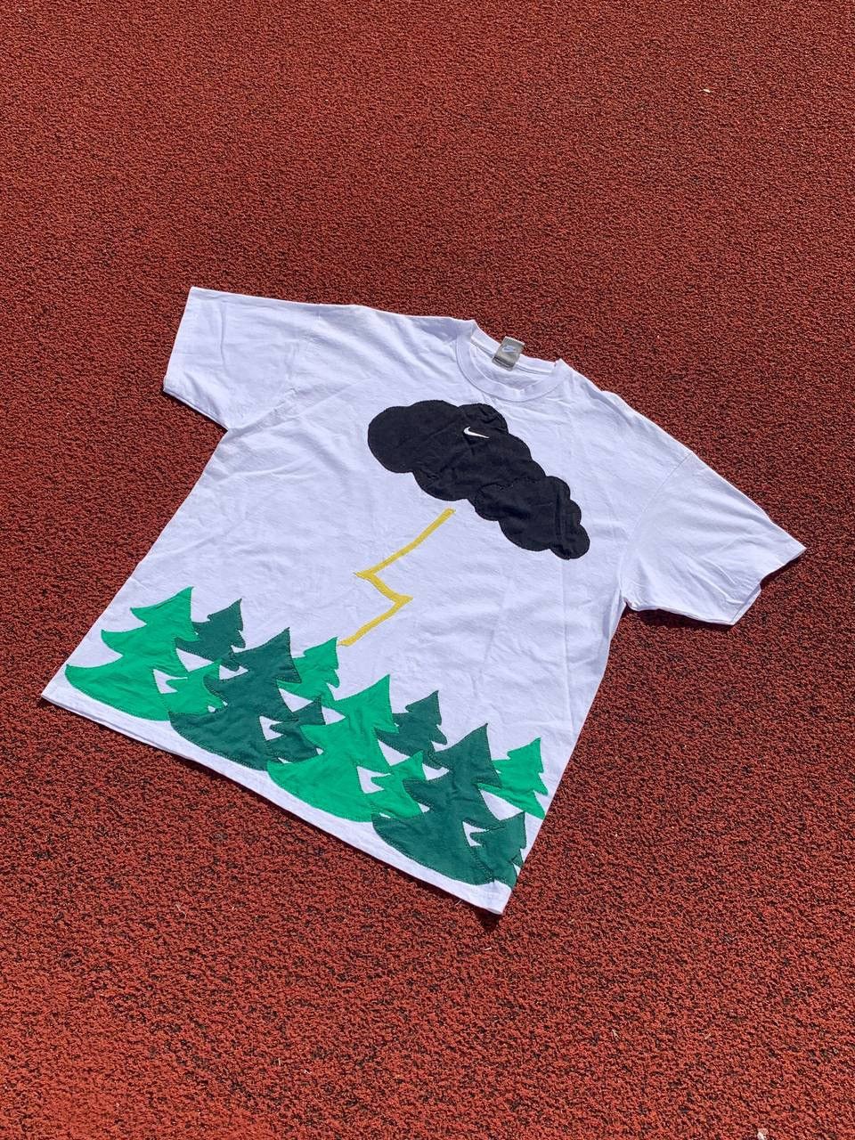 Handmade × Nike × Vintage Nike Vintage Handmade Lighting T-Shirt Size US XL / EU 56 / 4 - 2 Thumbnail