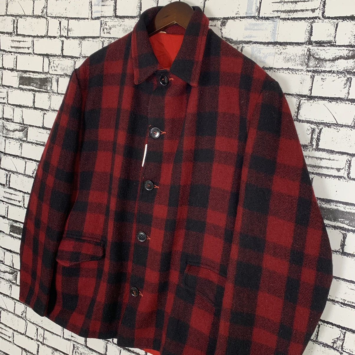 Japanese Brand × Vintage Japanese Brand Checkerboard Jacket Wool Jacket Size US L / EU 52-54 / 3 - 3 Thumbnail