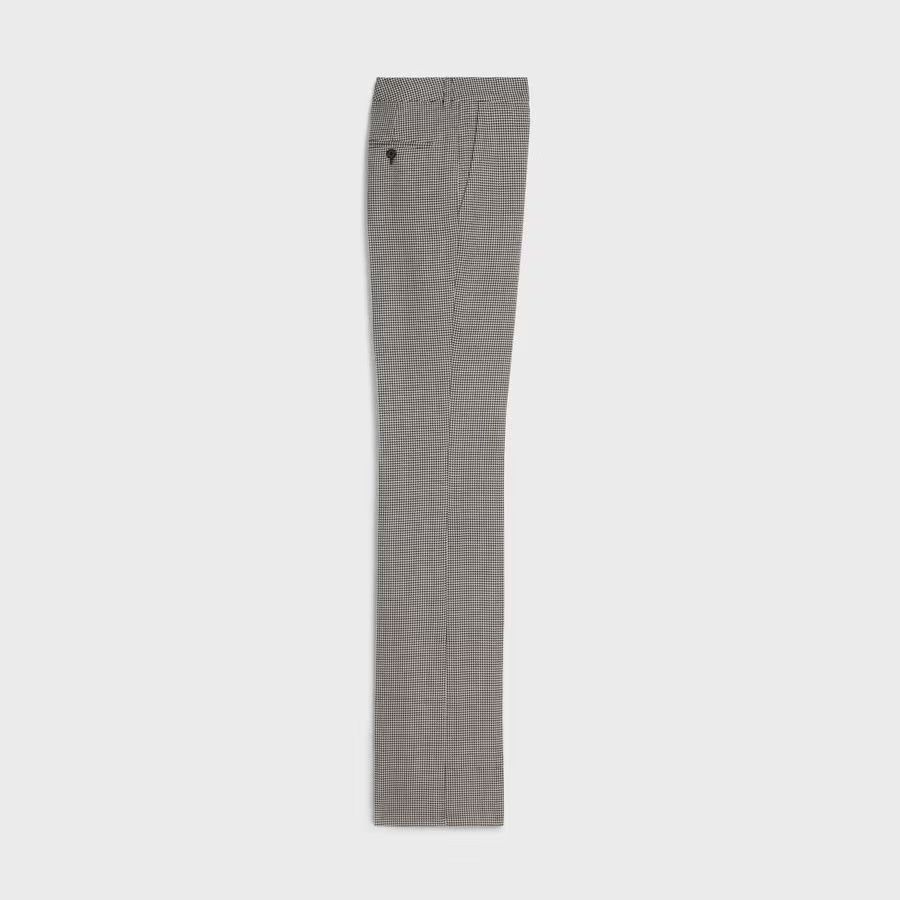 Celine o1loc1c0525 Flared Pants in Wool in Multicolor Size US 38 / EU 54 - 2 Thumbnail