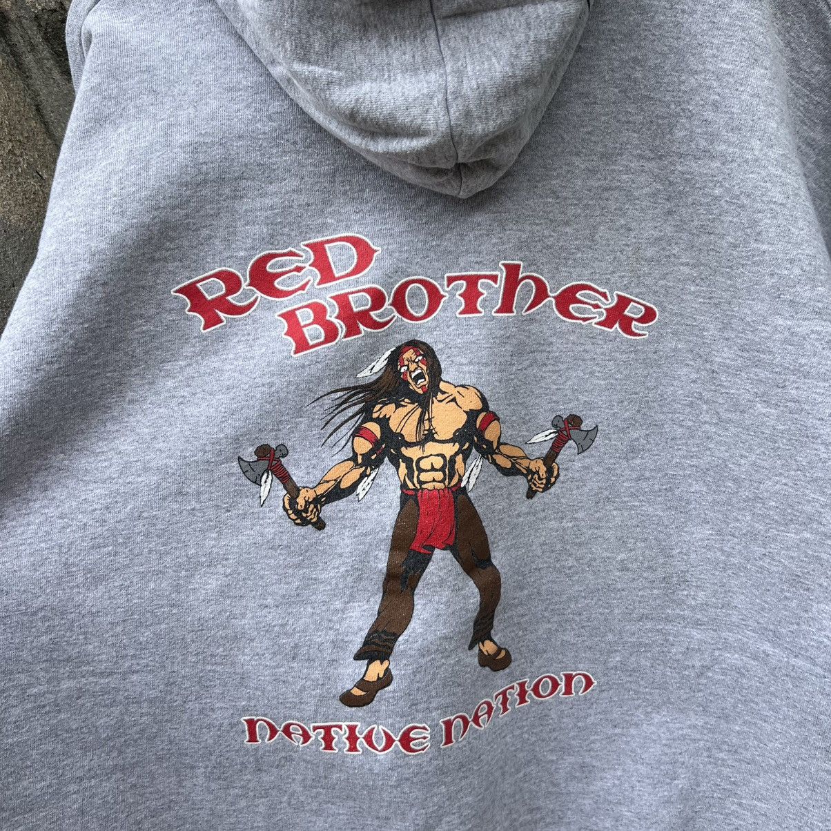 Vintage “VINTAGE” 90s RED BROTHER GRAPHIC TEE Size US XXL / EU 58 / 5 - 14 Thumbnail