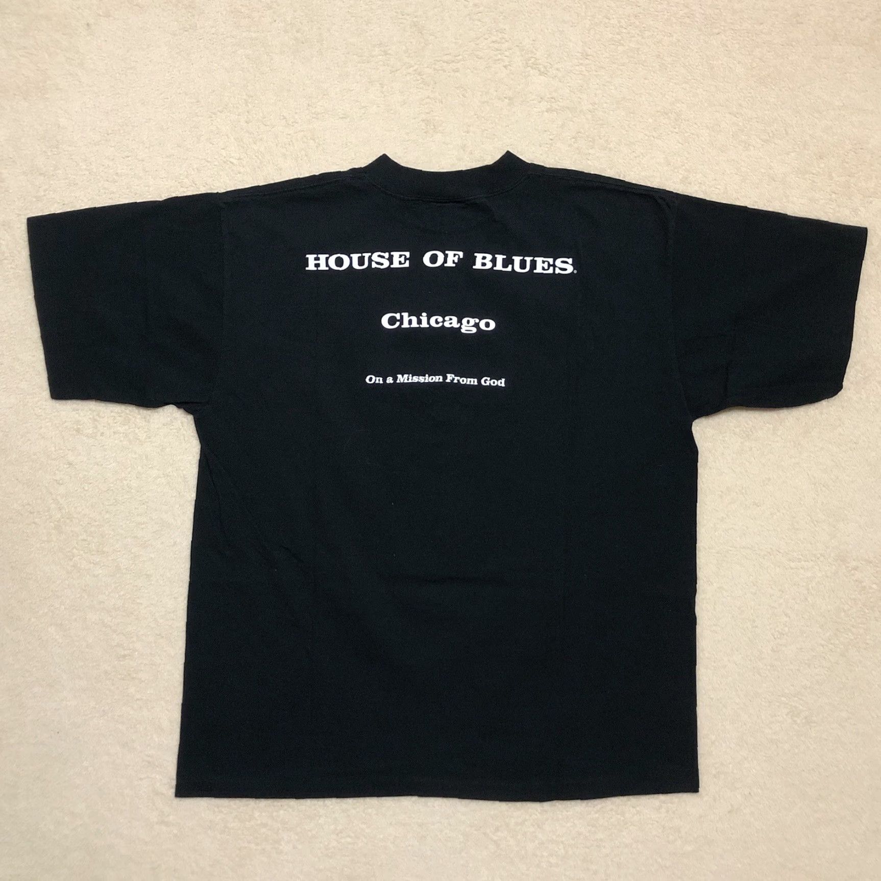 Vintage VINTAGE House of Blues T-Shirt Mens XL Black 80s Blues Brothers New Orleans USA Logo Double-Sided Size US XL / EU 56 / 4 - 7 Thumbnail